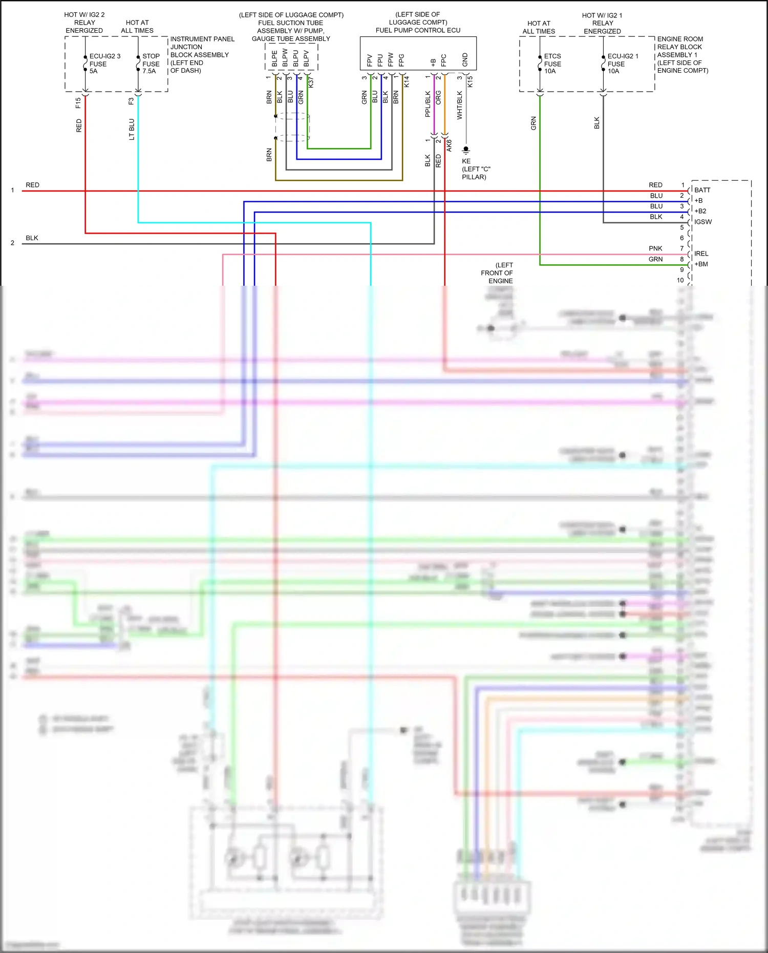 Toyota Avalon XX50 (2018-2024) vcpp wiring diagram  (3 of 3)