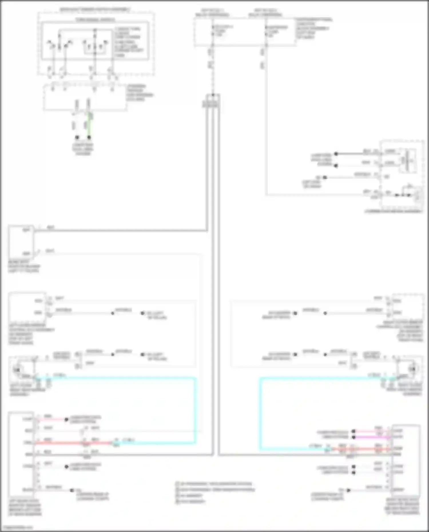 Wiring diagram w/o panoramic view monitor system for Toyota Avalon XX50 (2018-2024) (1 of 10)