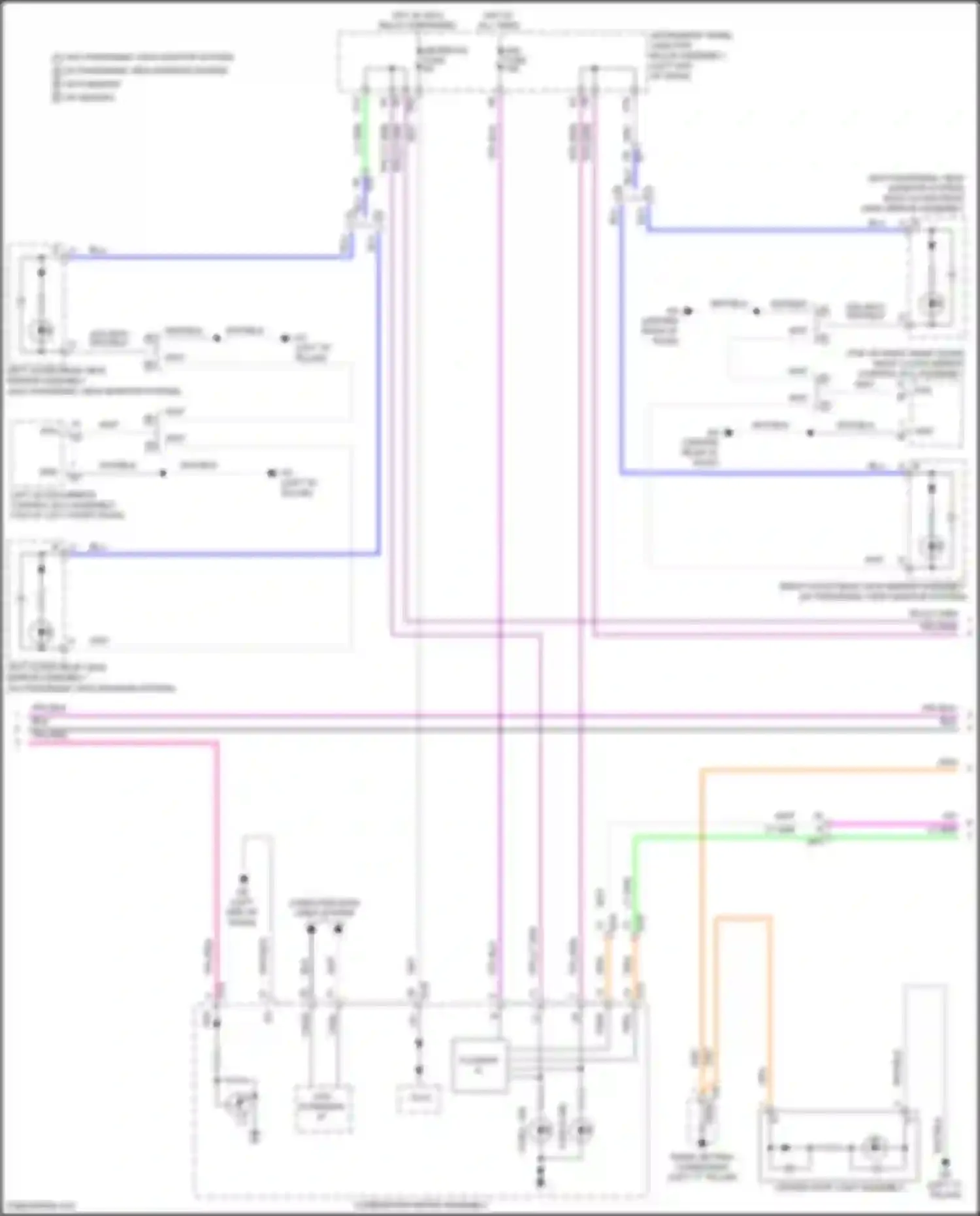 Wiring diagram w/o panoramic view monitor system for Toyota Avalon XX50 (2018-2024) (4 of 10)