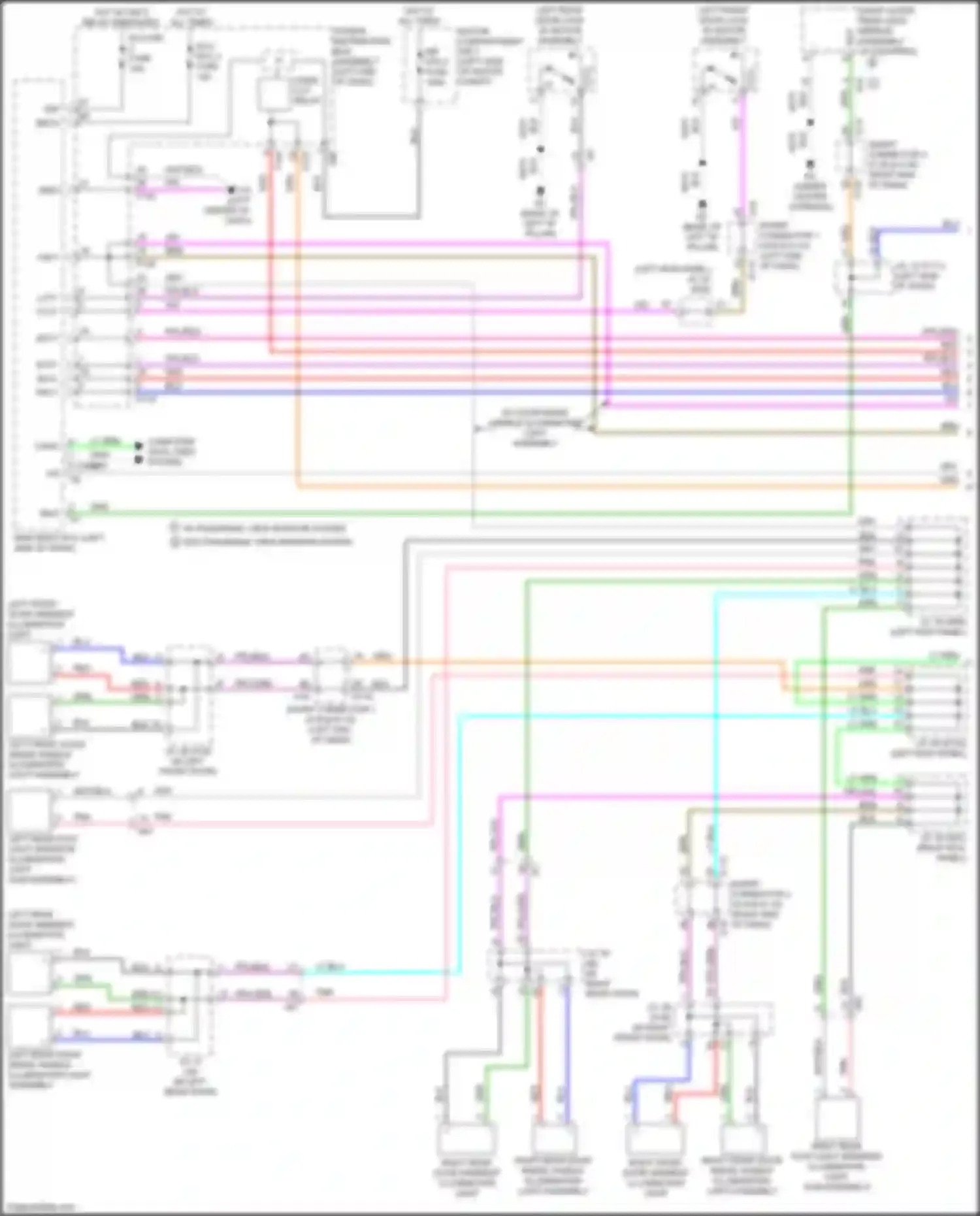 bZ4X Toyota I (2022-2024): Courtesy lamps circuit (1 of 2)