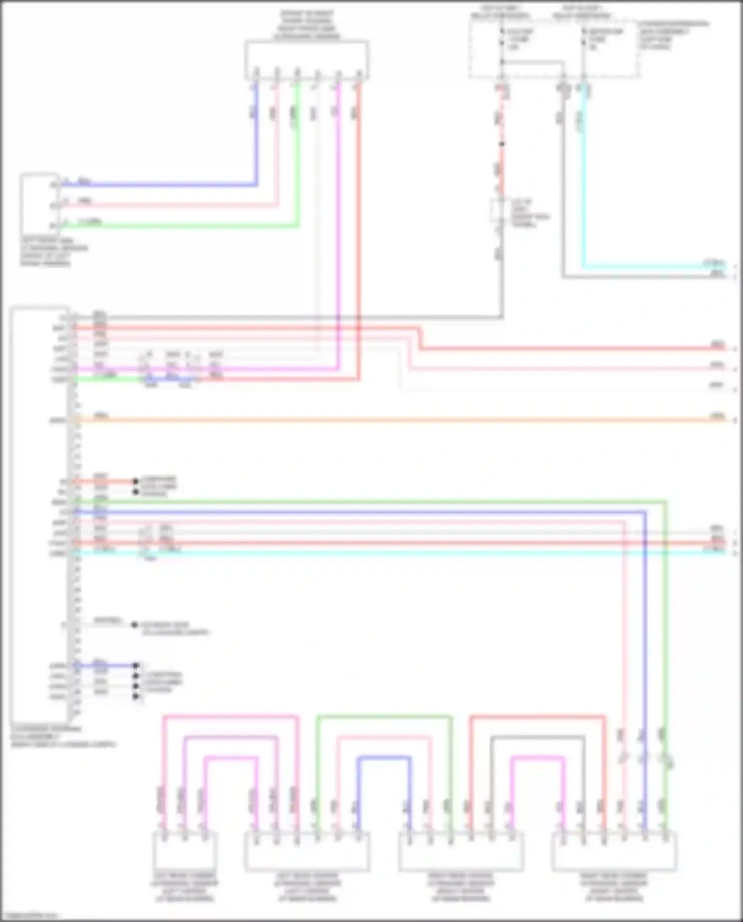 bZ4X Toyota I (2022-2024): Rear sonar circuit (1 of 2)