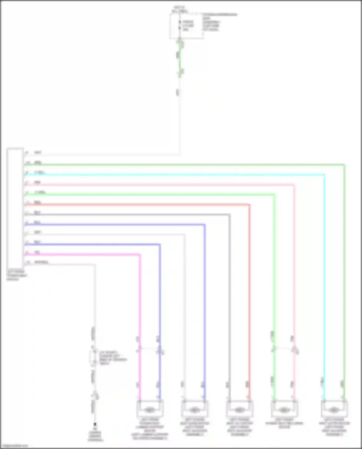 bZ4X Toyota I (2022-2024): Driver power seat circuit