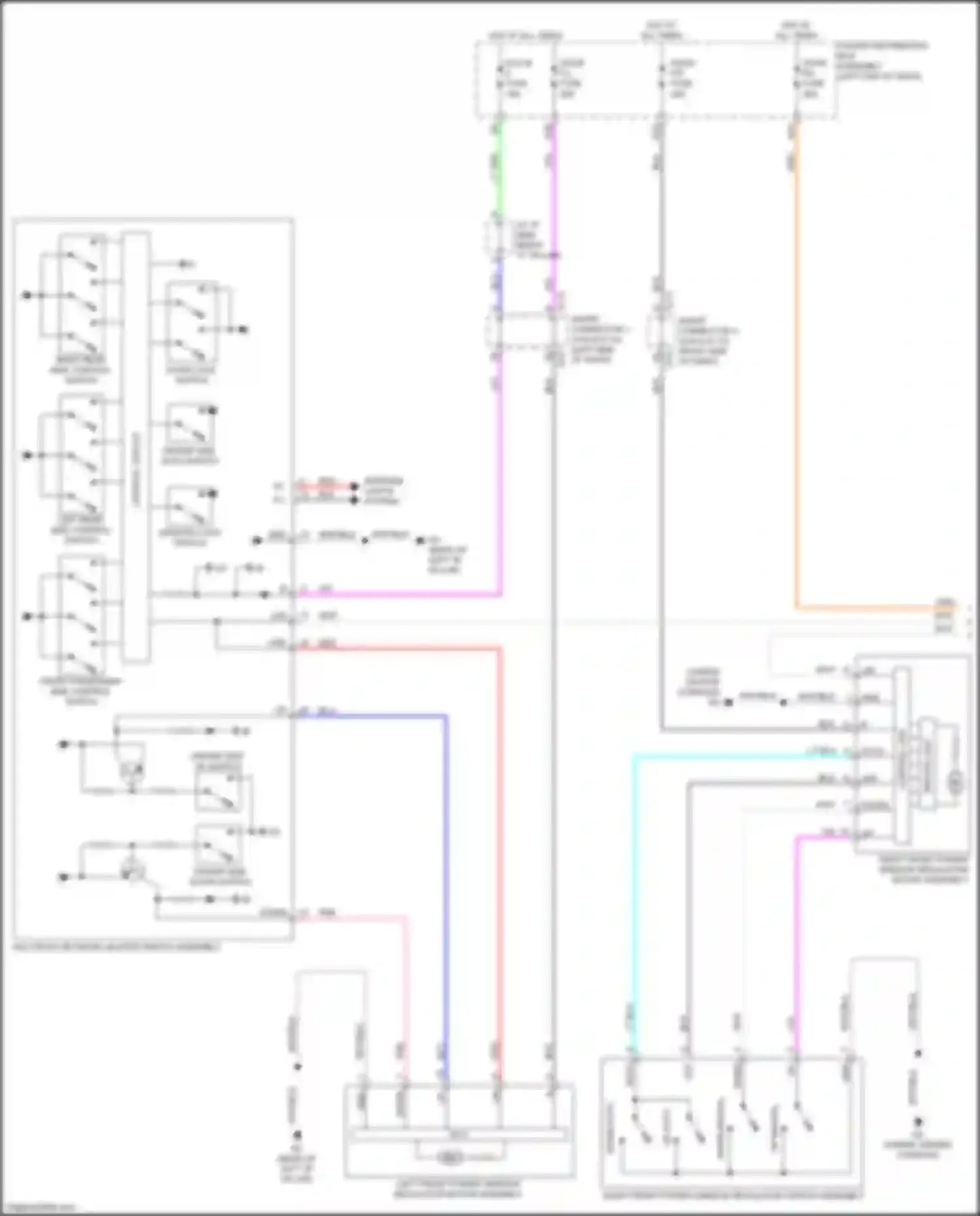 bZ4X Toyota I (2022-2024): Power windows circuit (1 of 2)