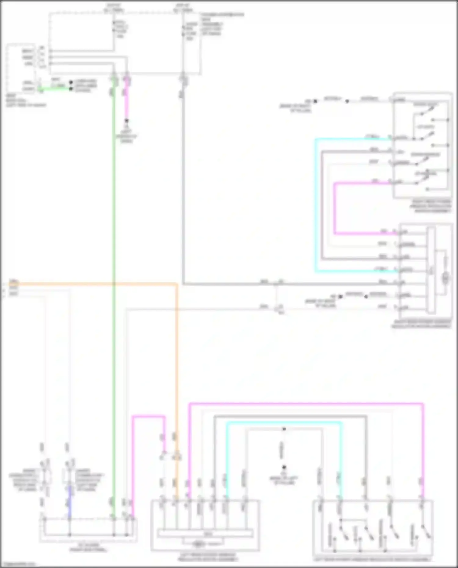 bZ4X Toyota I (2022-2024): Power windows circuit (2 of 2)
