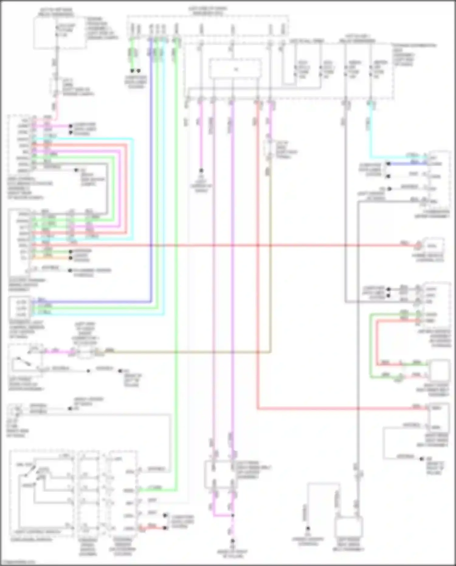 bZ4X Toyota I (2022-2024): Key reminder & seat belt warning circuit