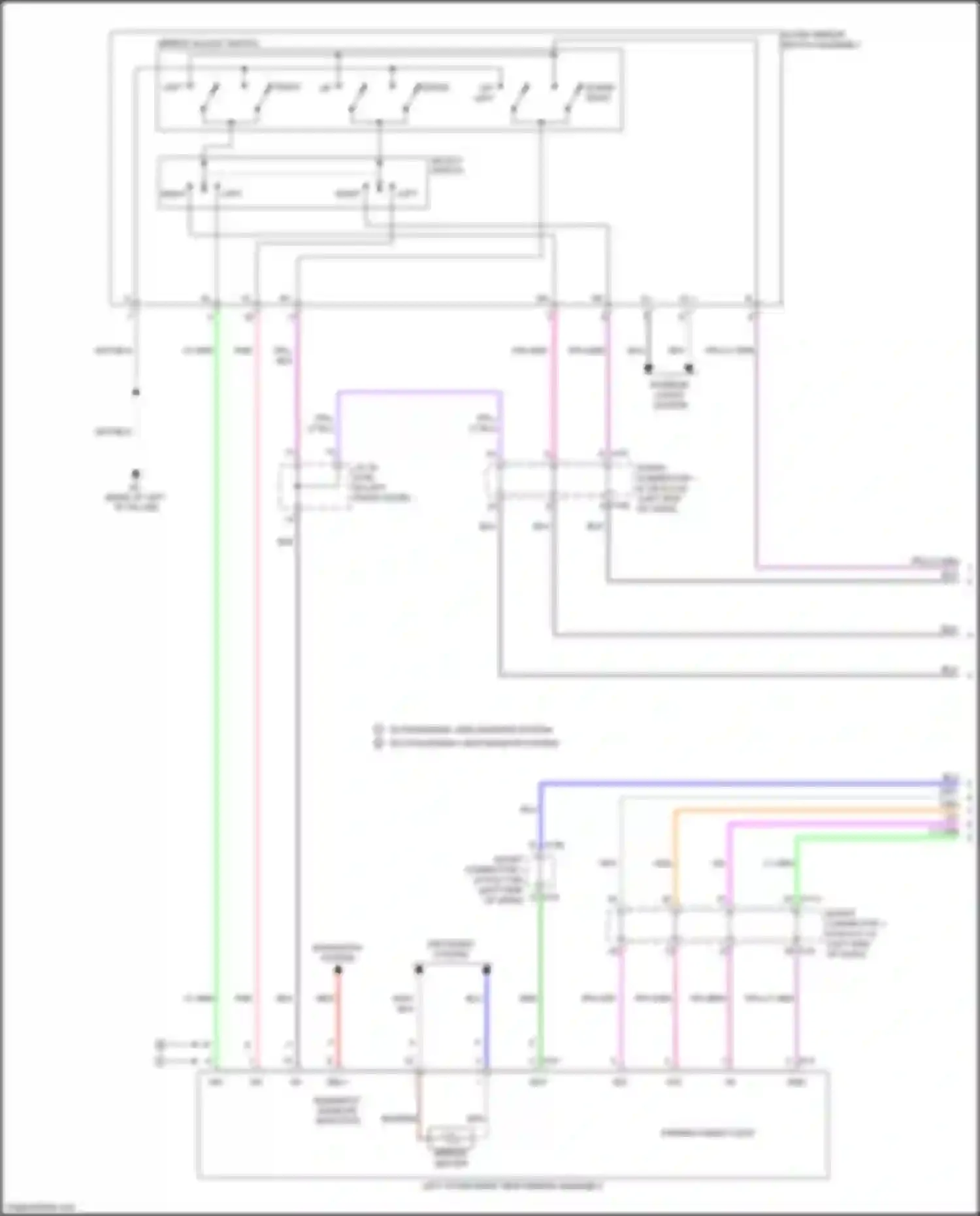 Wiring diagram blindspot monitor indicator for Toyota bZ4X I (2022-2024) (1 of 2)