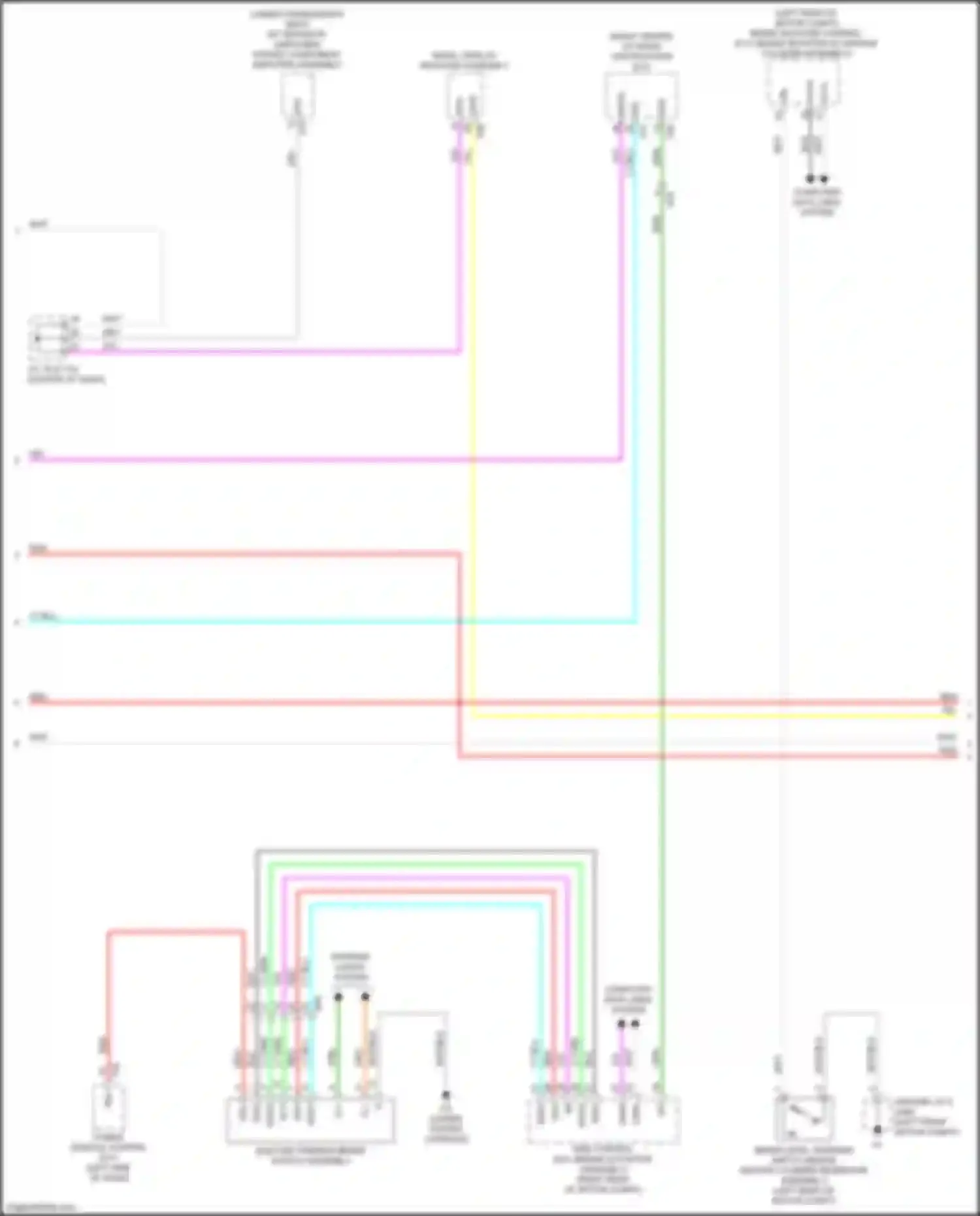 Wiring diagram electric parking brake switch assembly for Toyota bZ4X I (2022-2024) (4 of 7)