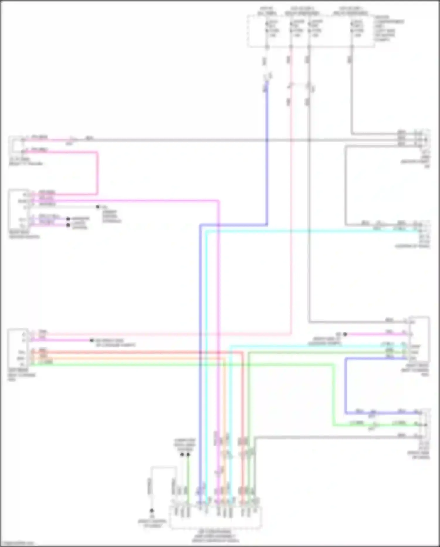 Wiring diagram left rear seat cushion pad for Toyota bZ4X I (2022-2024) (3 of 3)