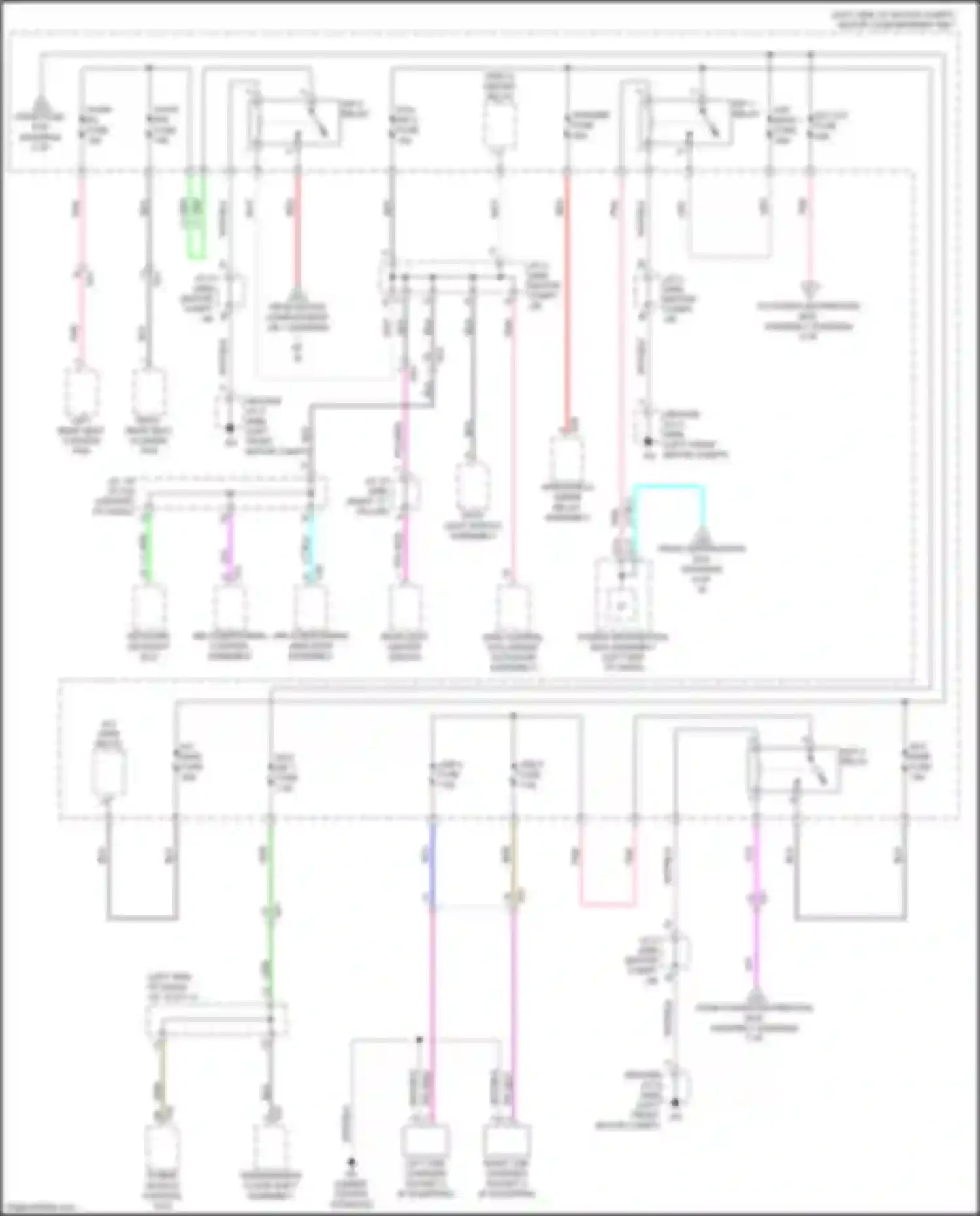 Wiring diagram left rear seat cushion pad for Toyota bZ4X I (2022-2024) (2 of 3)