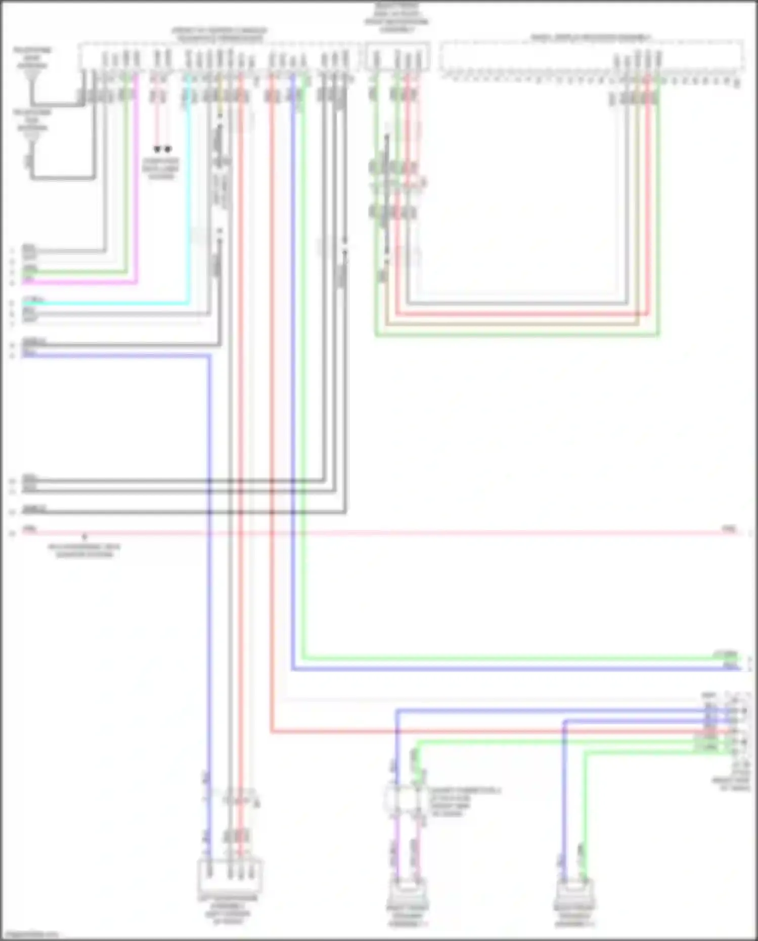 Wiring diagram radio, display receiver assembly for Toyota bZ4X I (2022-2024) (14 of 22)