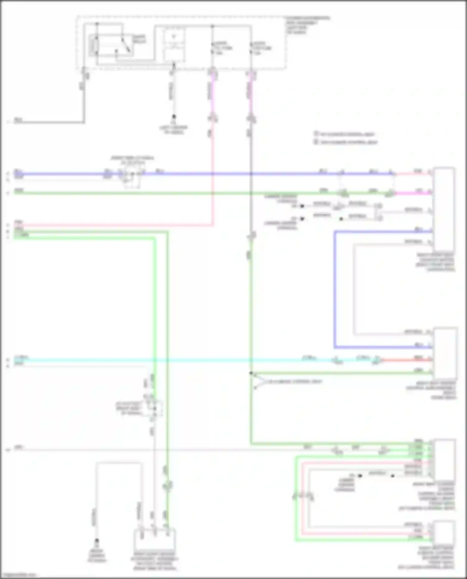 Wiring diagram w/o climate control seat for Toyota bZ4X I (2022-2024) (2 of 2)