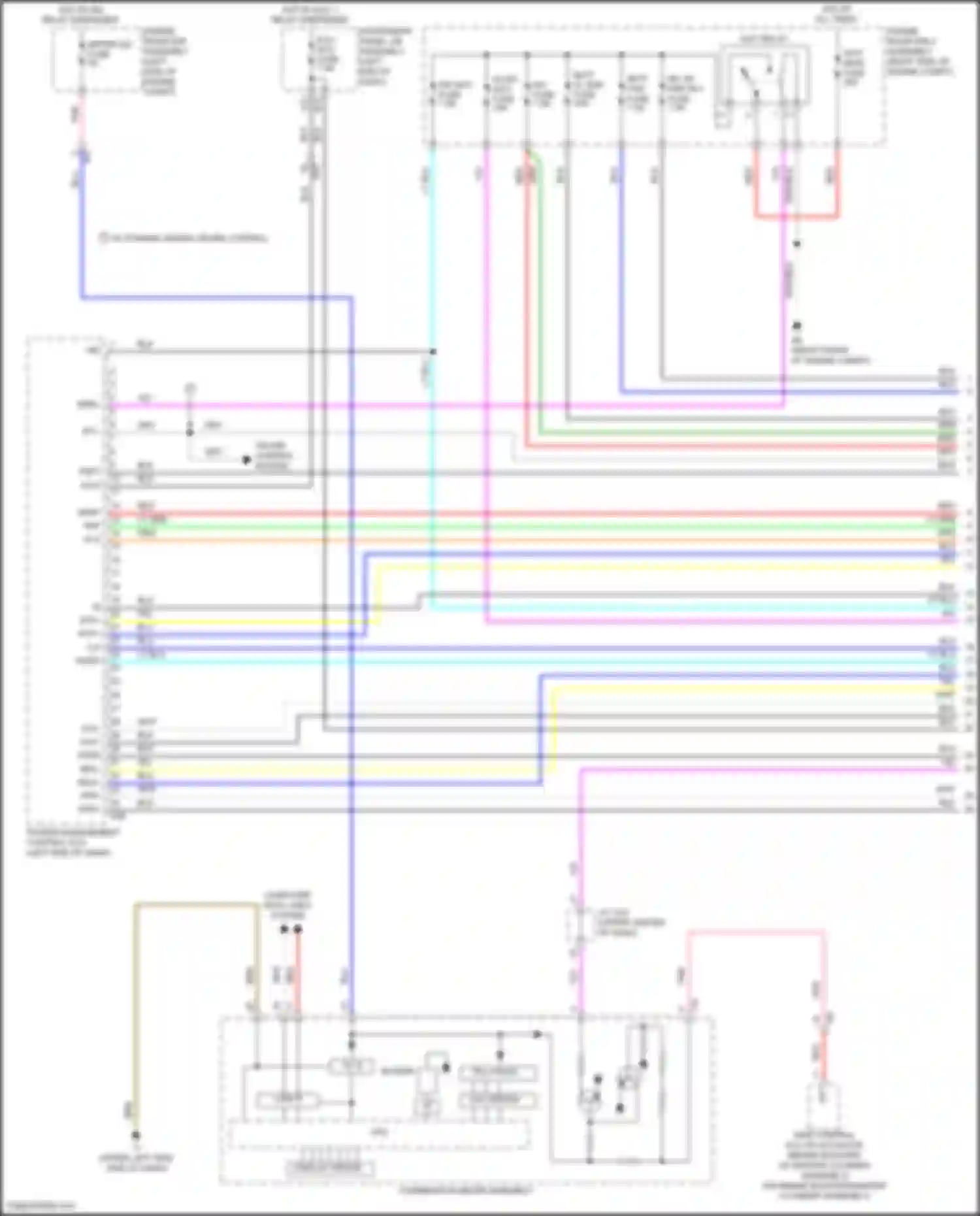Camry US Market Toyota XV50 facelift (2014-2017): Wiring diagram engine performance 2.5l hybrid, hybrid system circuit (1 of 7)