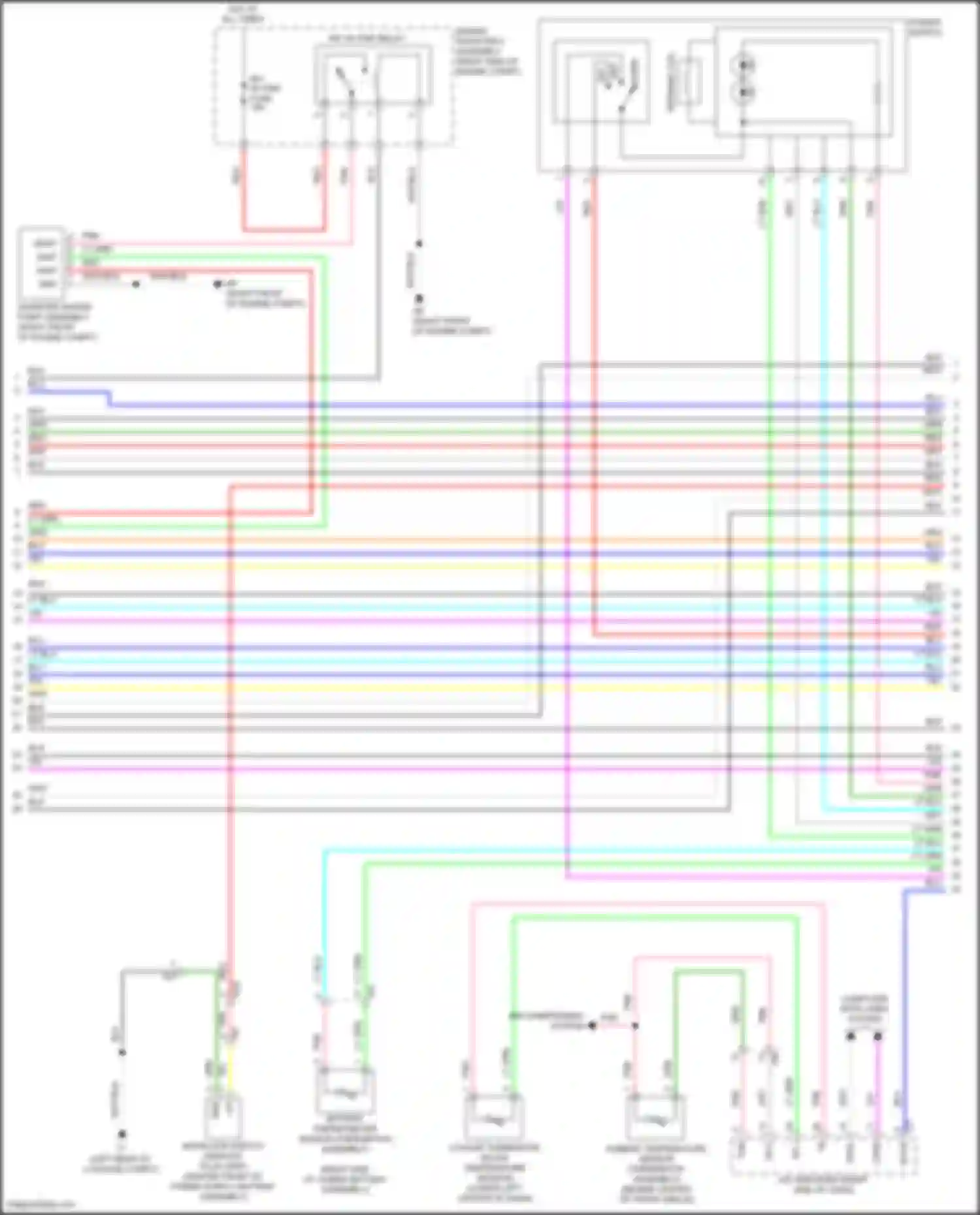 Camry US Market Toyota XV50 facelift (2014-2017): Wiring diagram engine performance 2.5l hybrid, hybrid system circuit (2 of 7)