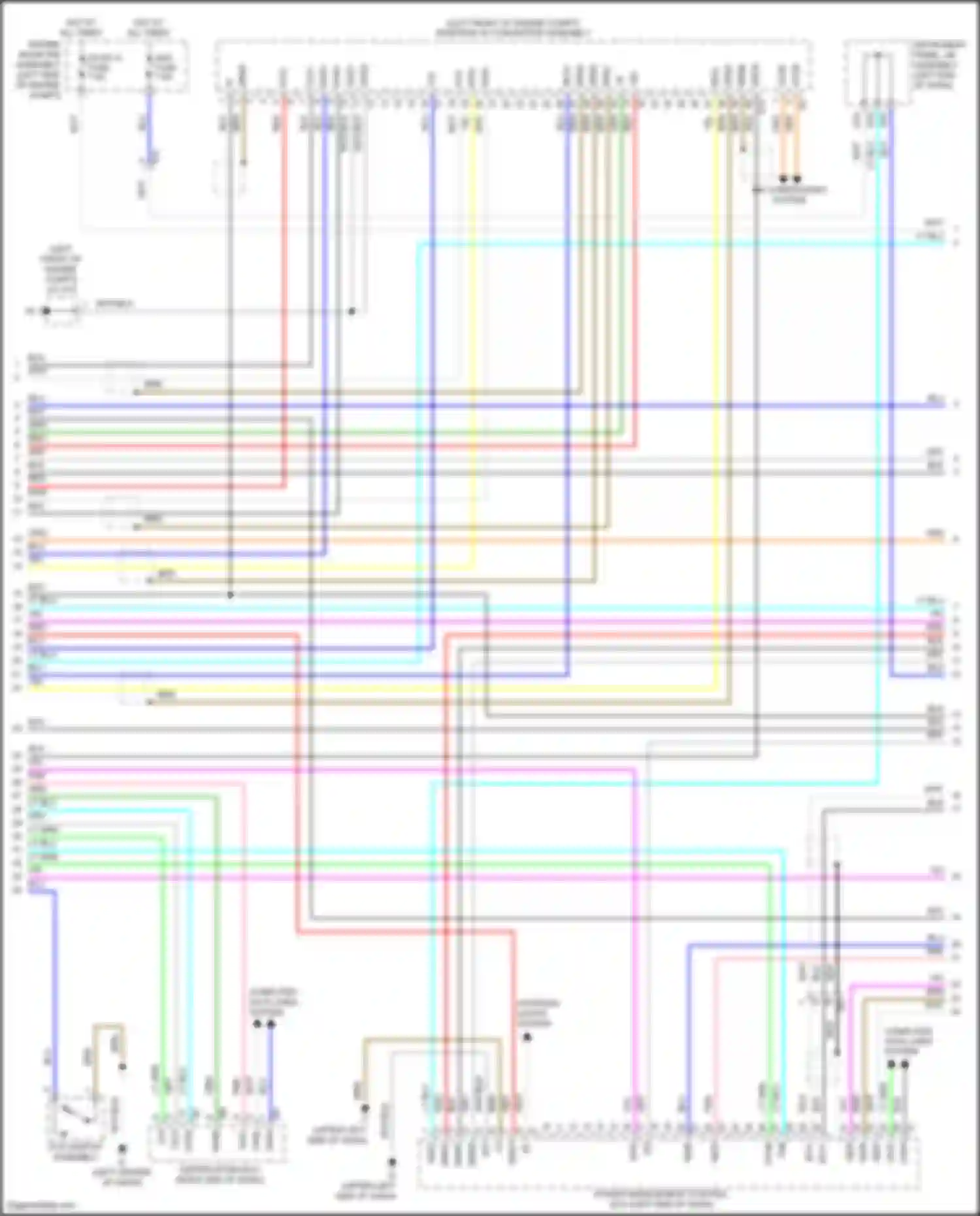 Camry US Market Toyota XV50 facelift (2014-2017): Wiring diagram engine performance 2.5l hybrid, hybrid system circuit (3 of 7)