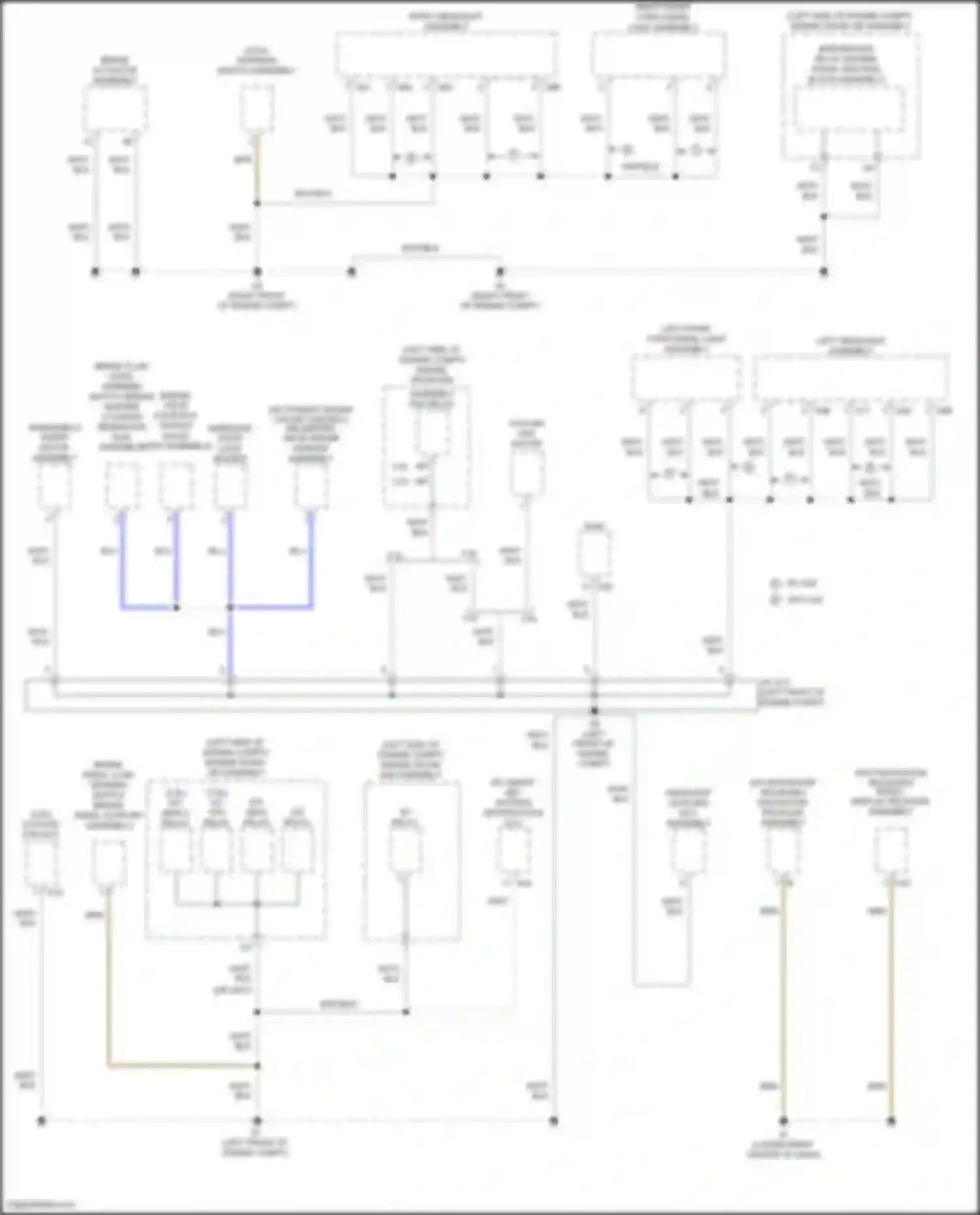 Camry US Market Toyota XV50 facelift (2014-2017): Ground distribution circuit, except hybrid (1 of 5)