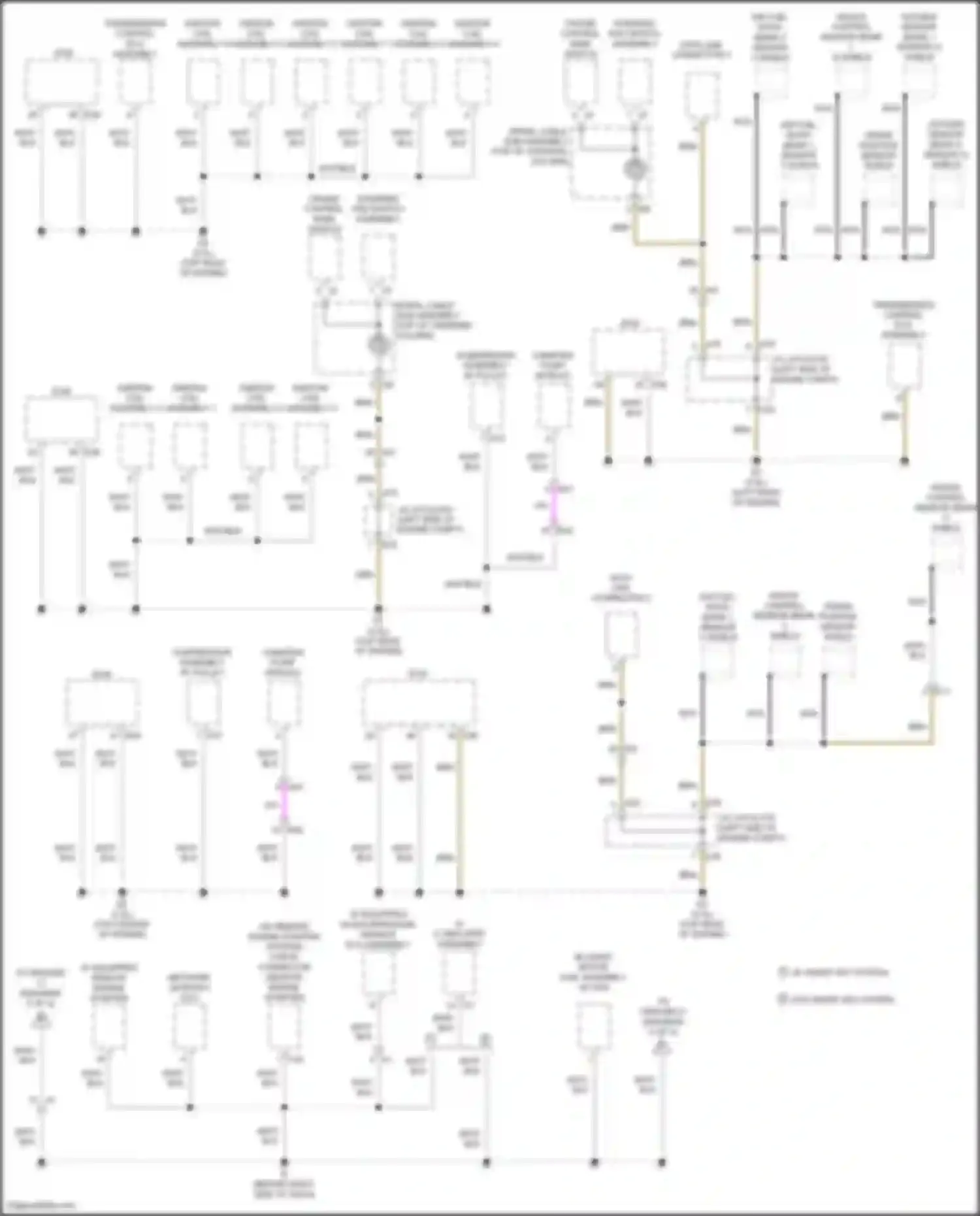 Camry US Market Toyota XV50 facelift (2014-2017): Ground distribution circuit, except hybrid (2 of 5)