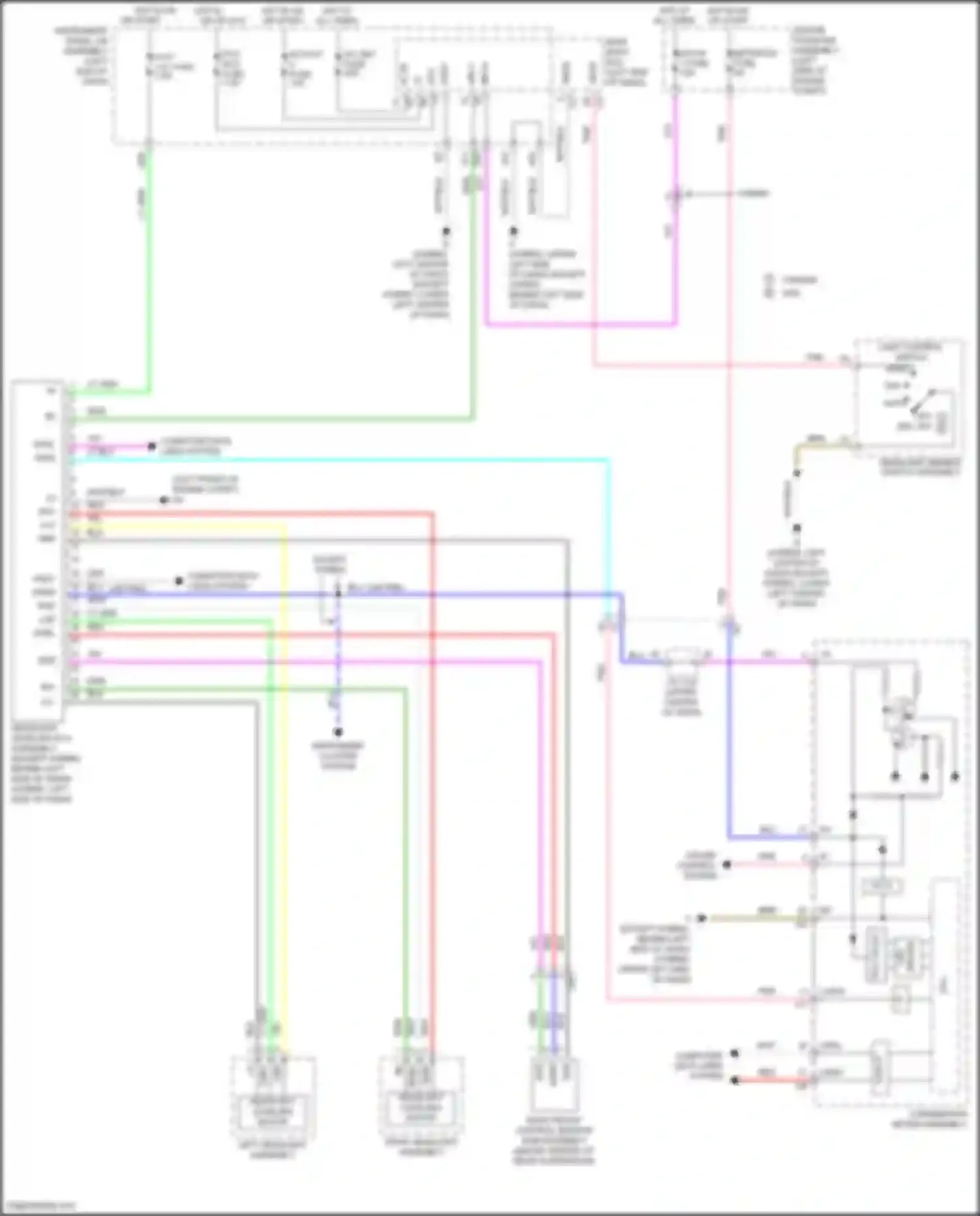 Camry US Market Toyota XV50 facelift (2014-2017): Headlamp beam adjustment circuit