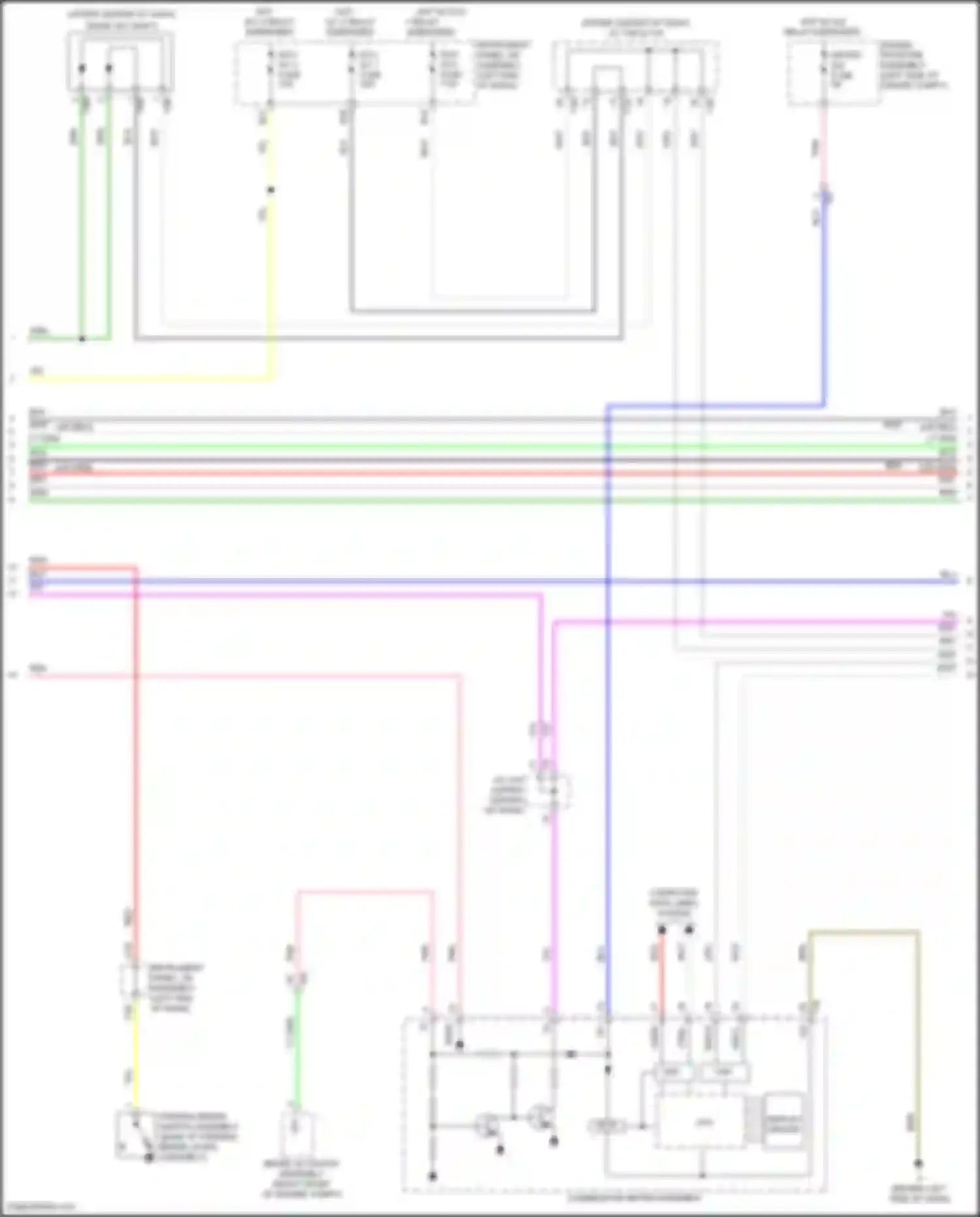 Camry US Market Toyota XV50 facelift (2014-2017): Navigation circuit, except hybrid w/ 10 speakers (2 of 4)