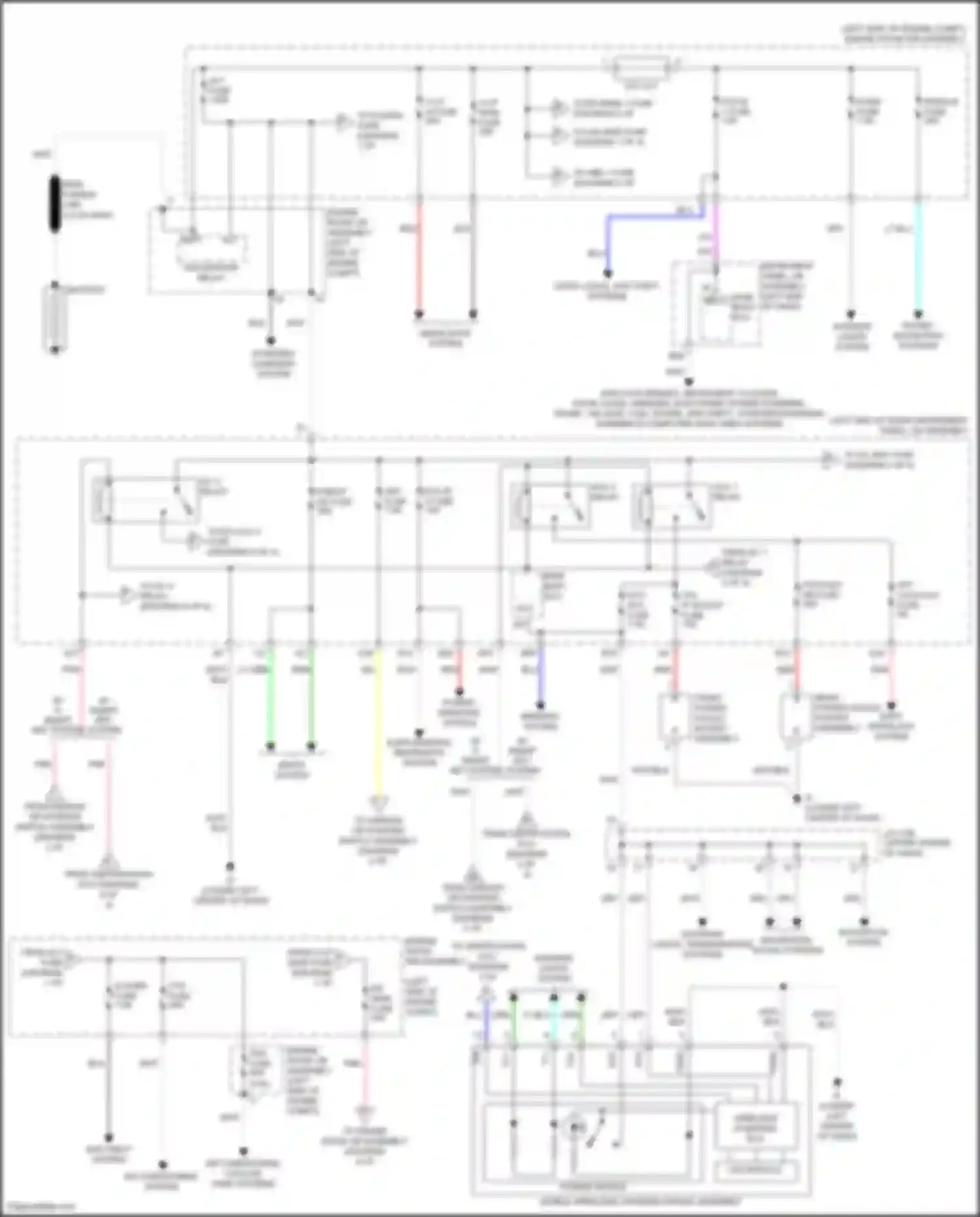 Camry US Market Toyota XV50 facelift (2014-2017): Power distribution circuit, except hybrid (1 of 4)