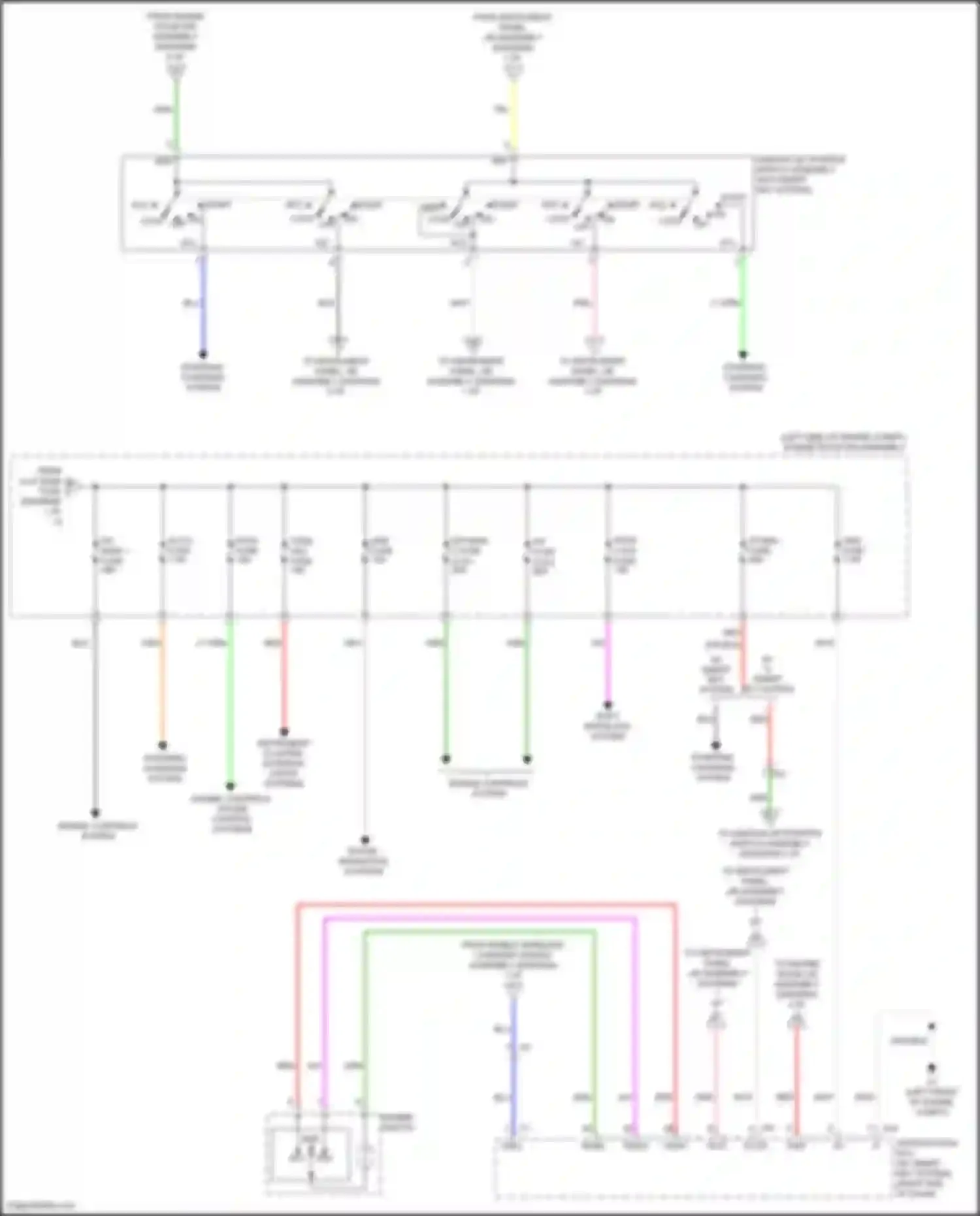 Camry US Market Toyota XV50 facelift (2014-2017): Power distribution circuit, except hybrid (2 of 4)