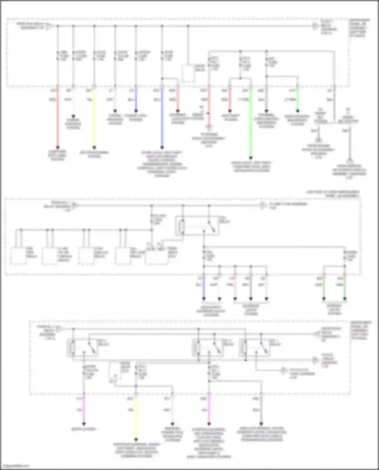 Camry US Market Toyota XV50 facelift (2014-2017): Power distribution circuit, except hybrid (3 of 4)