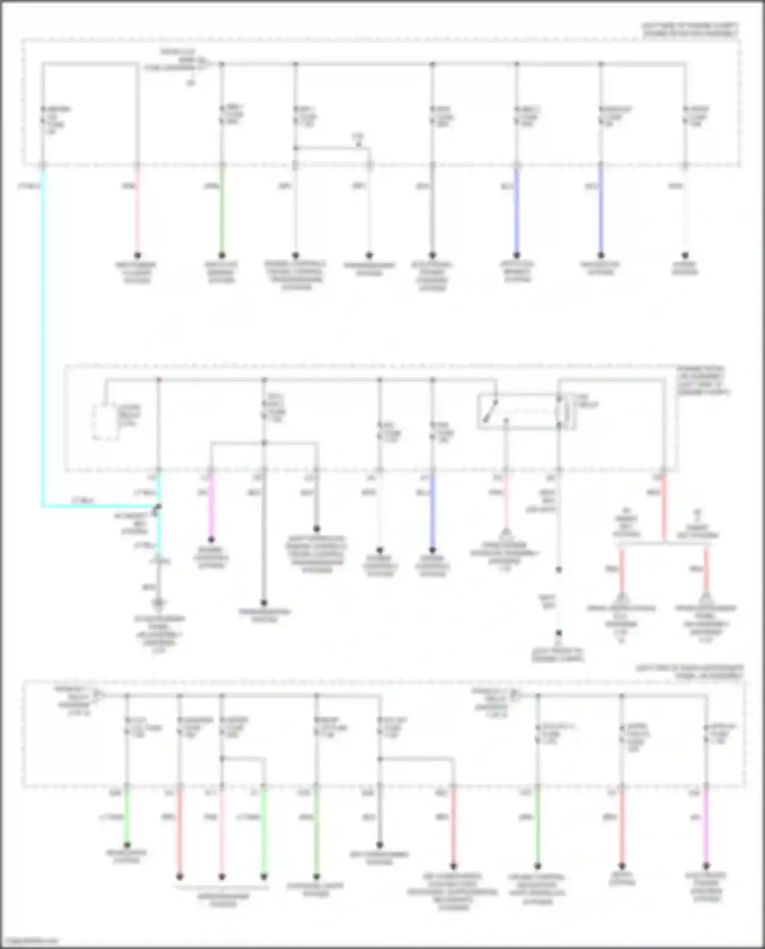 Camry US Market Toyota XV50 facelift (2014-2017): Power distribution circuit, except hybrid (4 of 4)