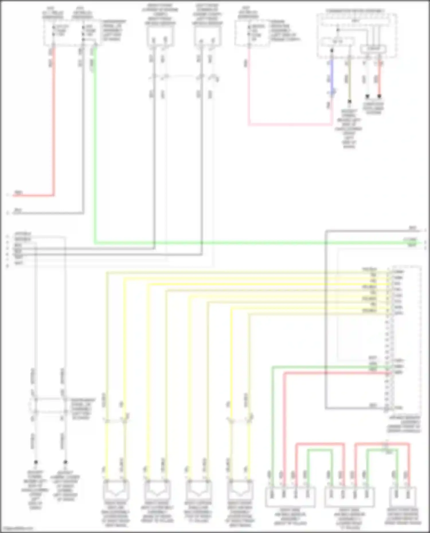 Camry US Market Toyota XV50 facelift (2014-2017): Supplemental restraints circuit (2 of 3)