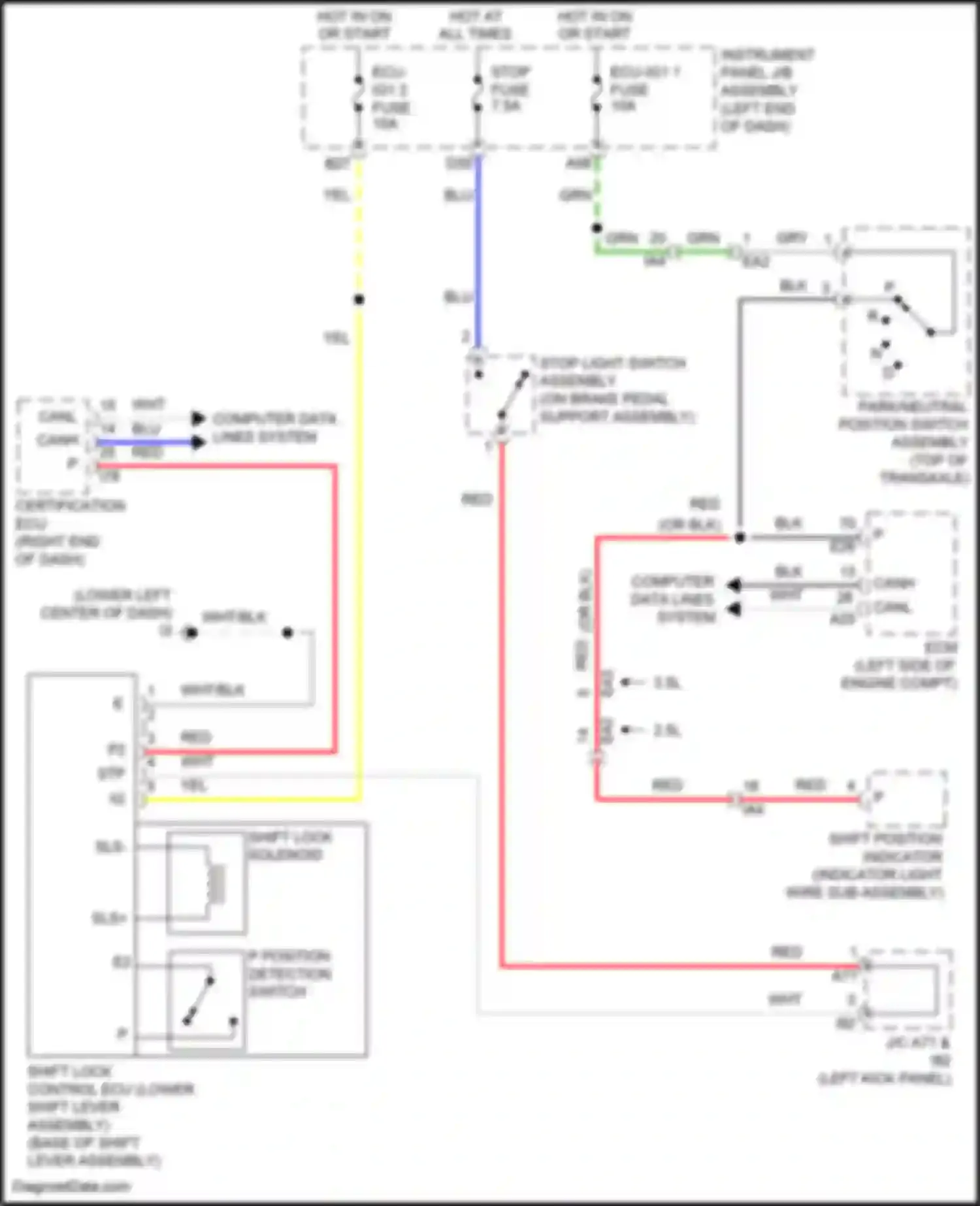 Wiring diagram computer data lines system for Toyota Camry US Market XV50 facelift (2014-2017) (16 of 119)