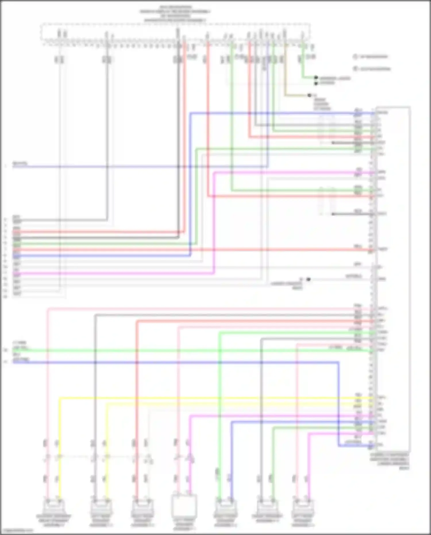 Wiring diagram left front speaker assembly 2 for Toyota Camry US Market XV50 facelift (2014-2017) (1 of 8)