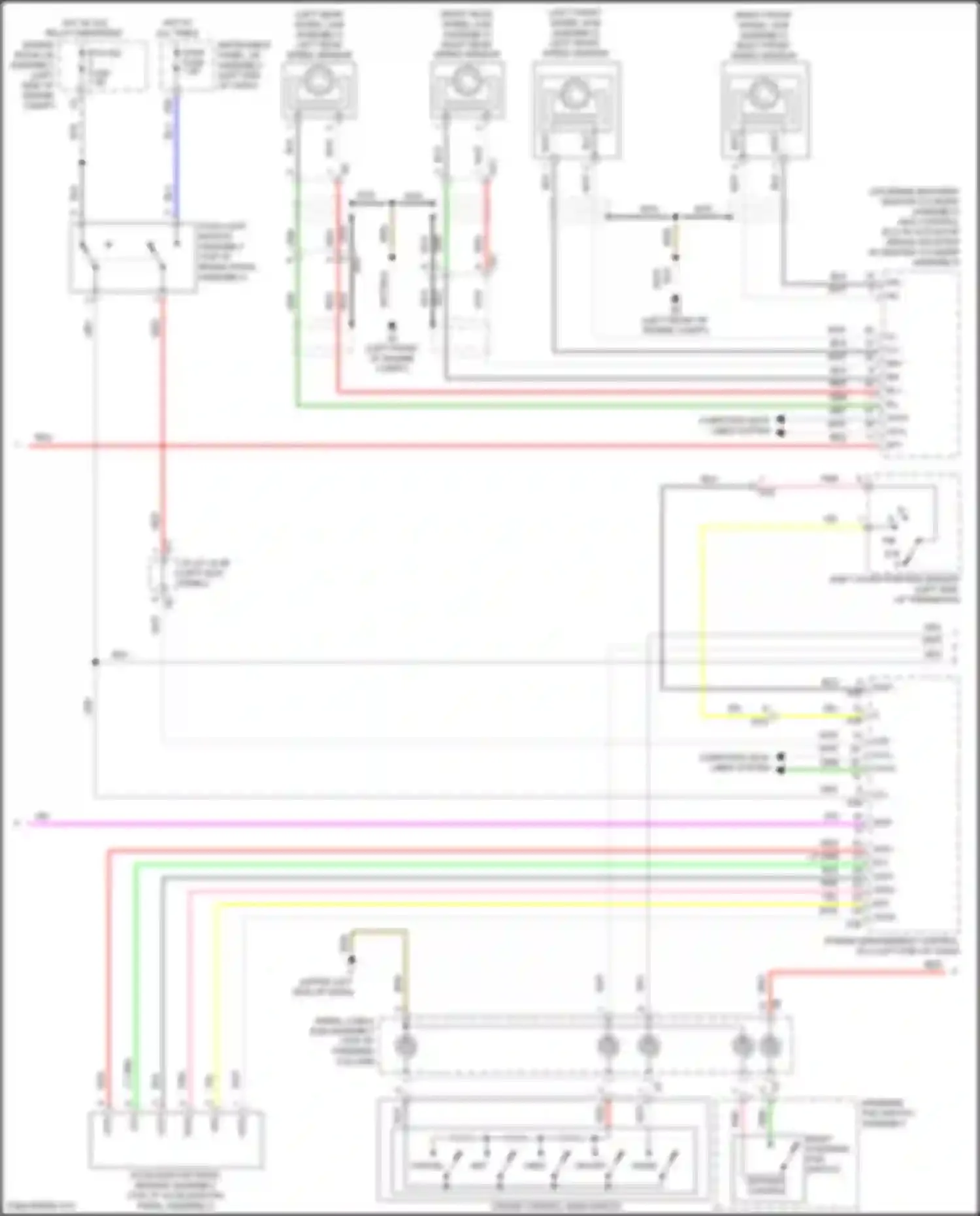 Wiring diagram left front speed sensor for Toyota Camry US Market XV50 facelift (2014-2017) (4 of 6)