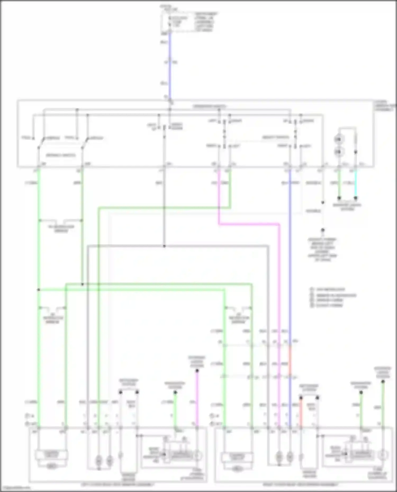 Wiring diagram left outer rear view mirror assembly for Toyota Camry US Market XV50 facelift (2014-2017) (6 of 6)