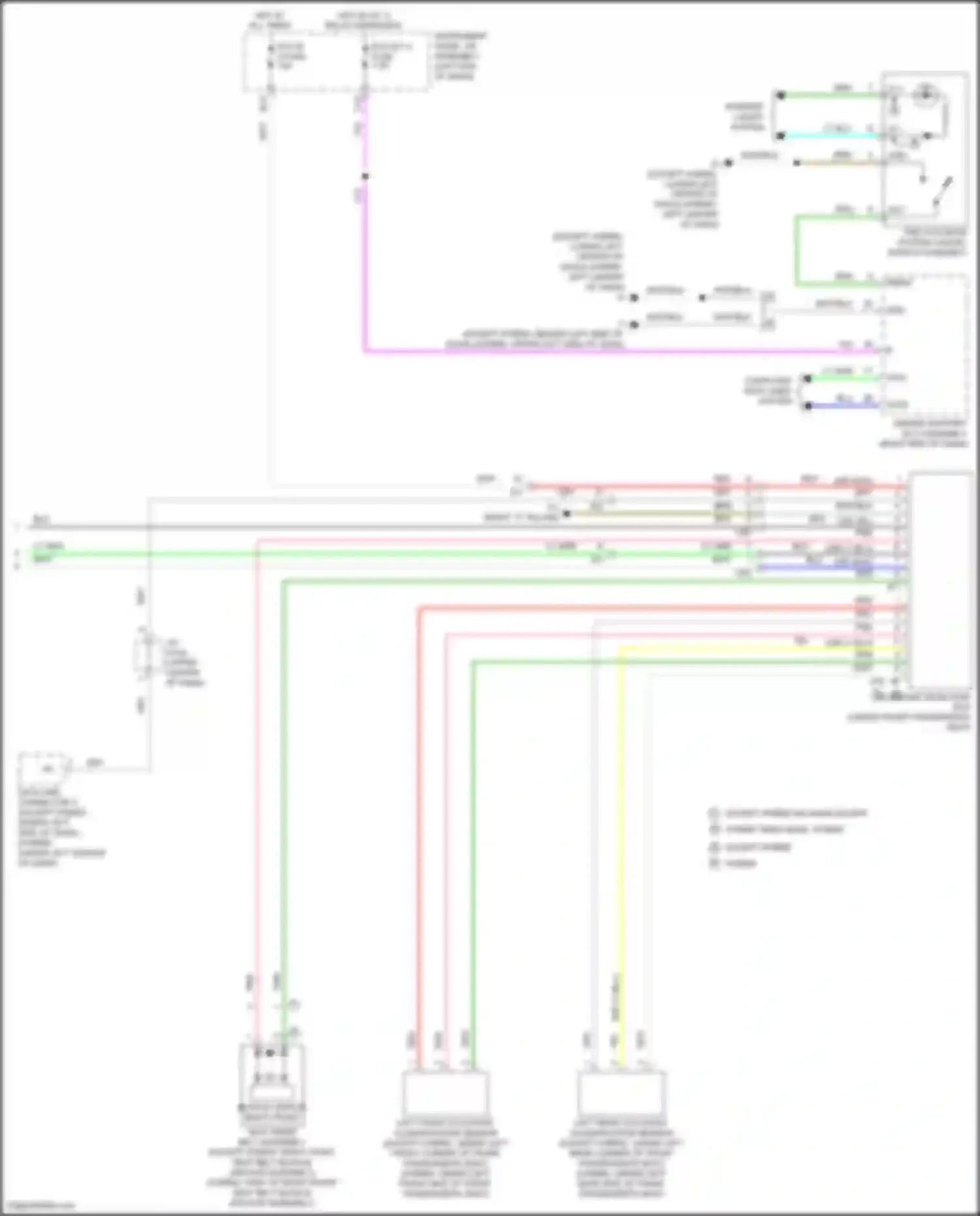 Wiring diagram left rear occupant classification sensor for Toyota Camry US Market XV50 facelift (2014-2017) (1 of 1)