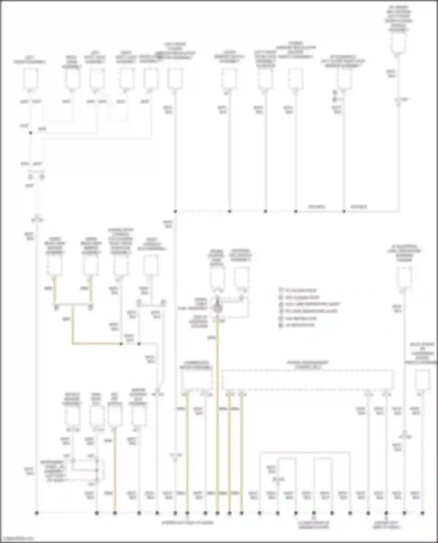 Wiring diagram outer mirror switch assembly for Toyota Camry US Market XV50 facelift (2014-2017) (2 of 5)