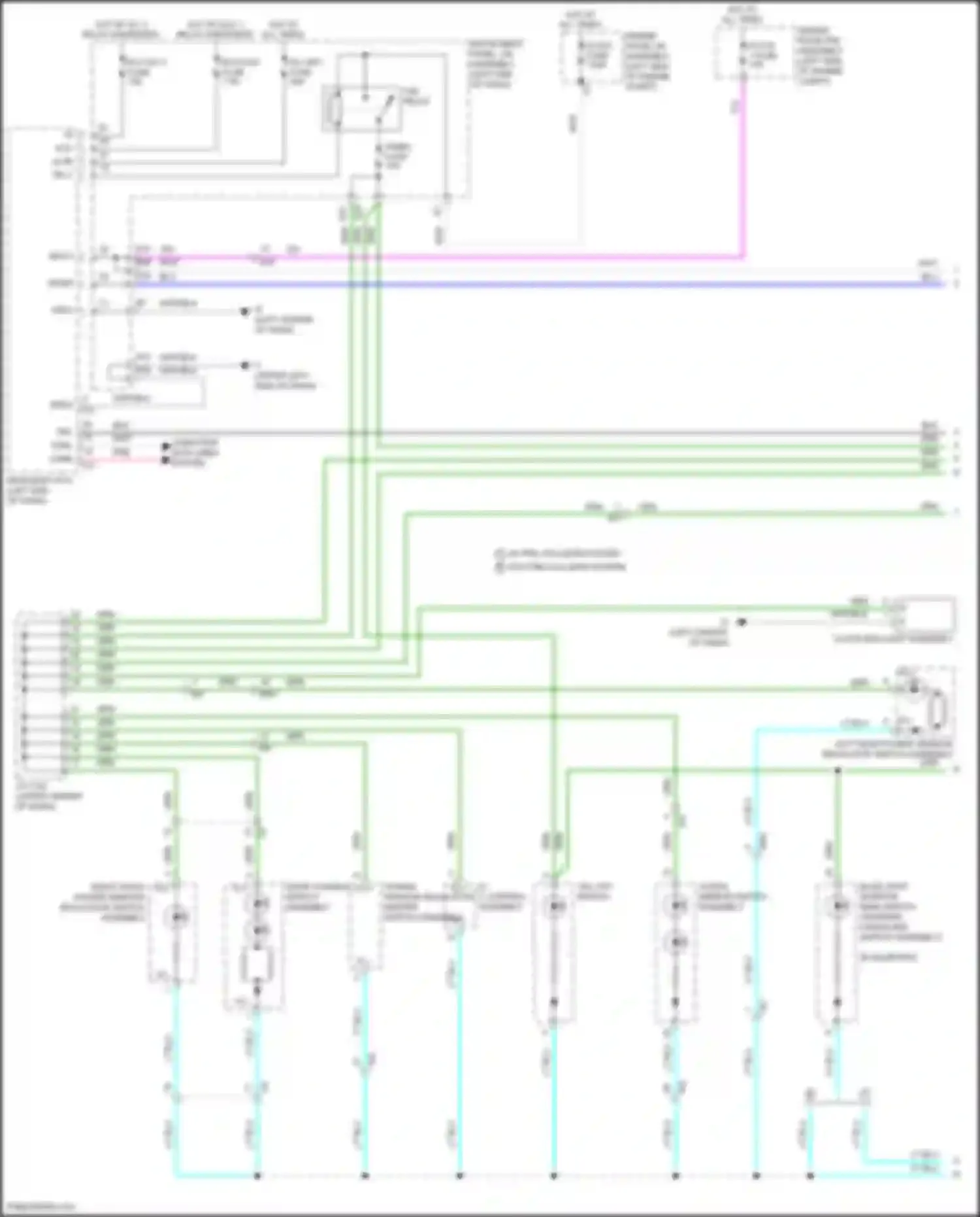 Wiring diagram outer mirror switch assembly for Toyota Camry US Market XV50 facelift (2014-2017) (4 of 5)