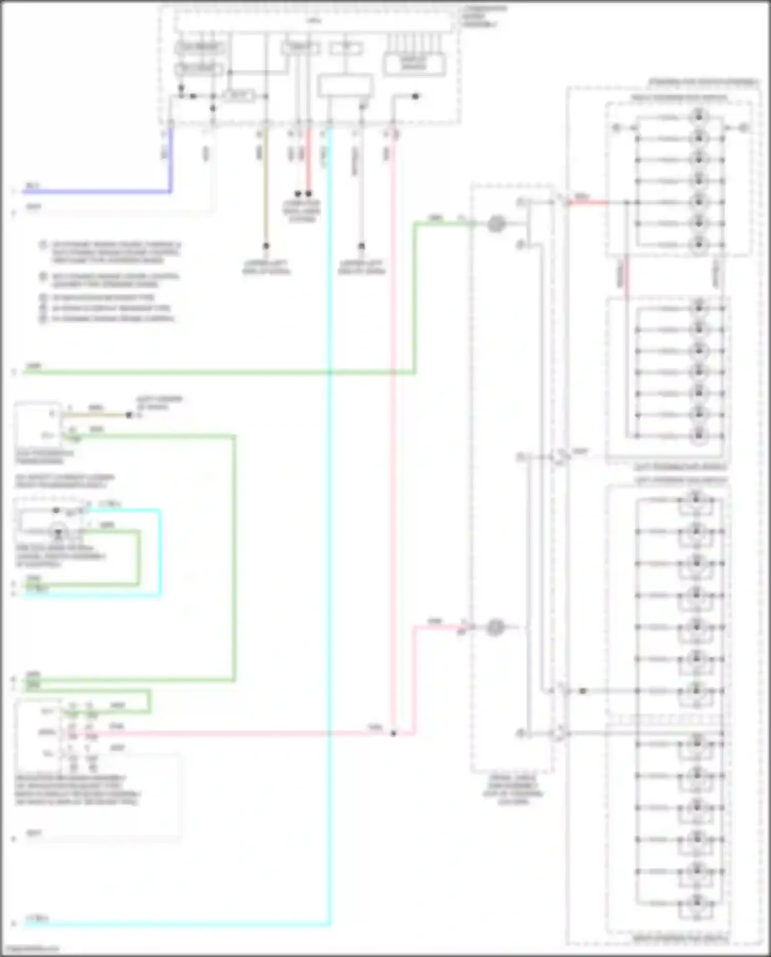 Wiring diagram pre-collision system cancel switch assembly for Toyota Camry US Market XV50 facelift (2014-2017) (4 of 5)