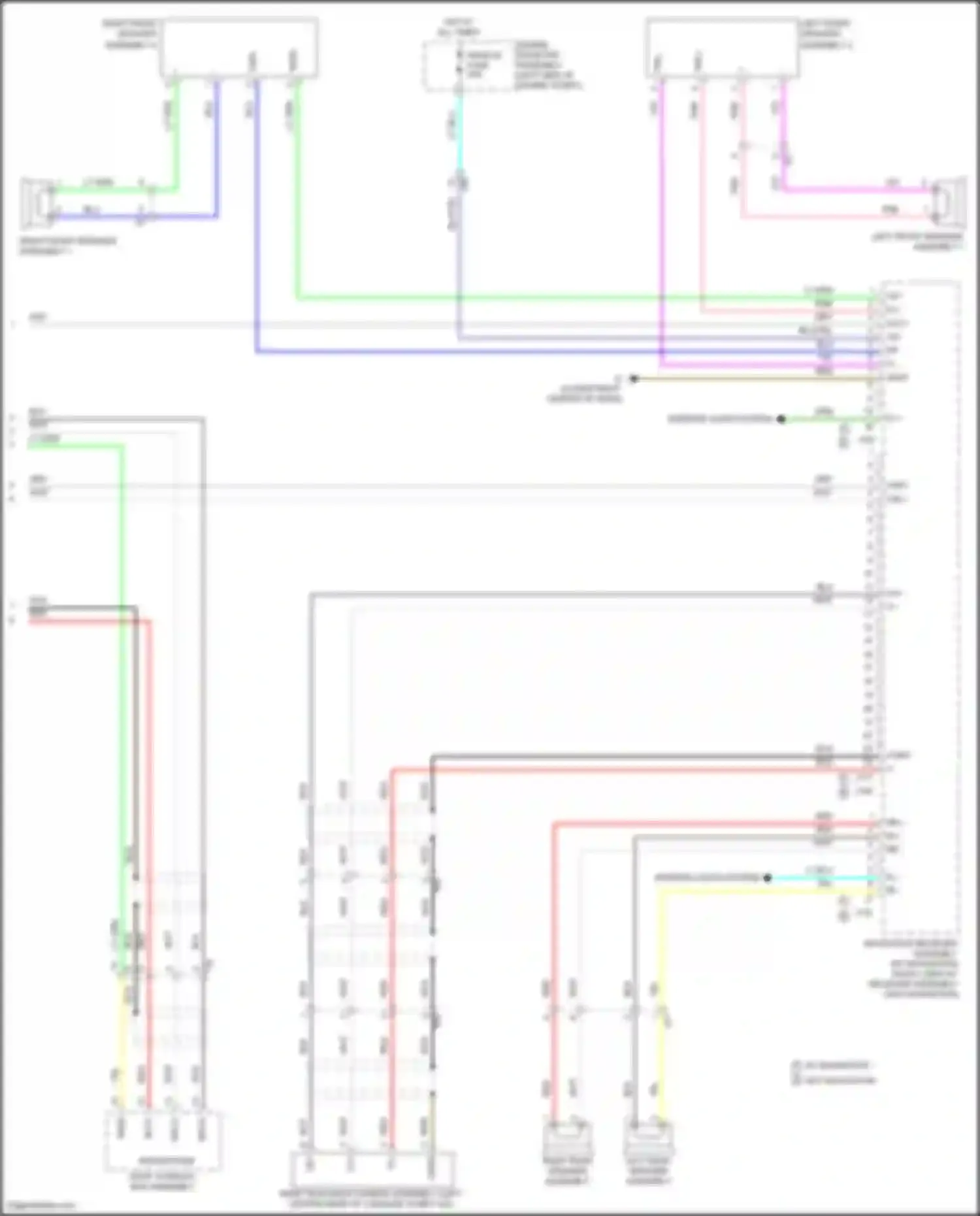 Wiring diagram radio, display receiver assembly for Toyota Camry US Market XV50 facelift (2014-2017) (4 of 18)