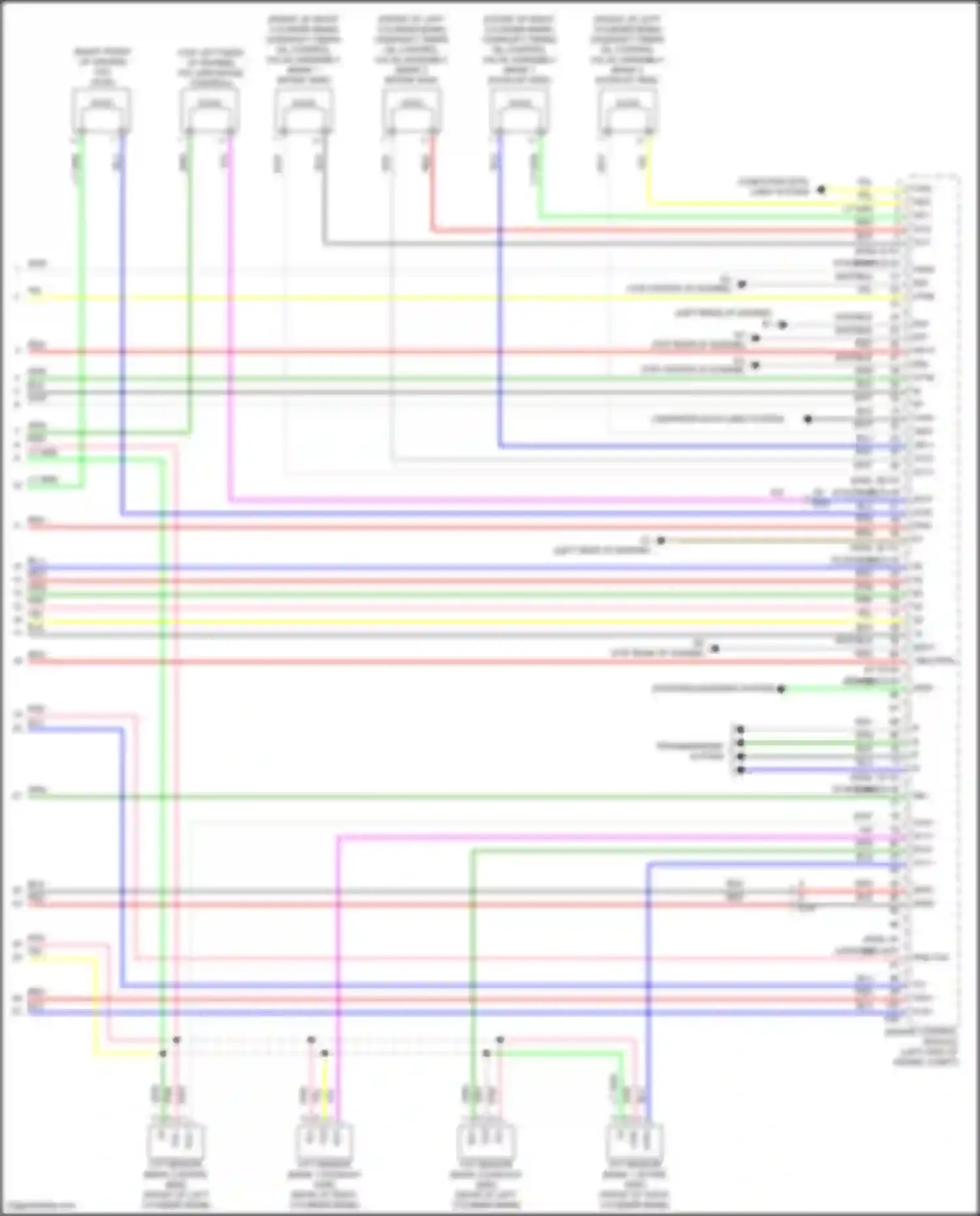 Wiring diagram (right front of engine for Toyota Camry US Market XV50 facelift (2014-2017) (2 of 2)