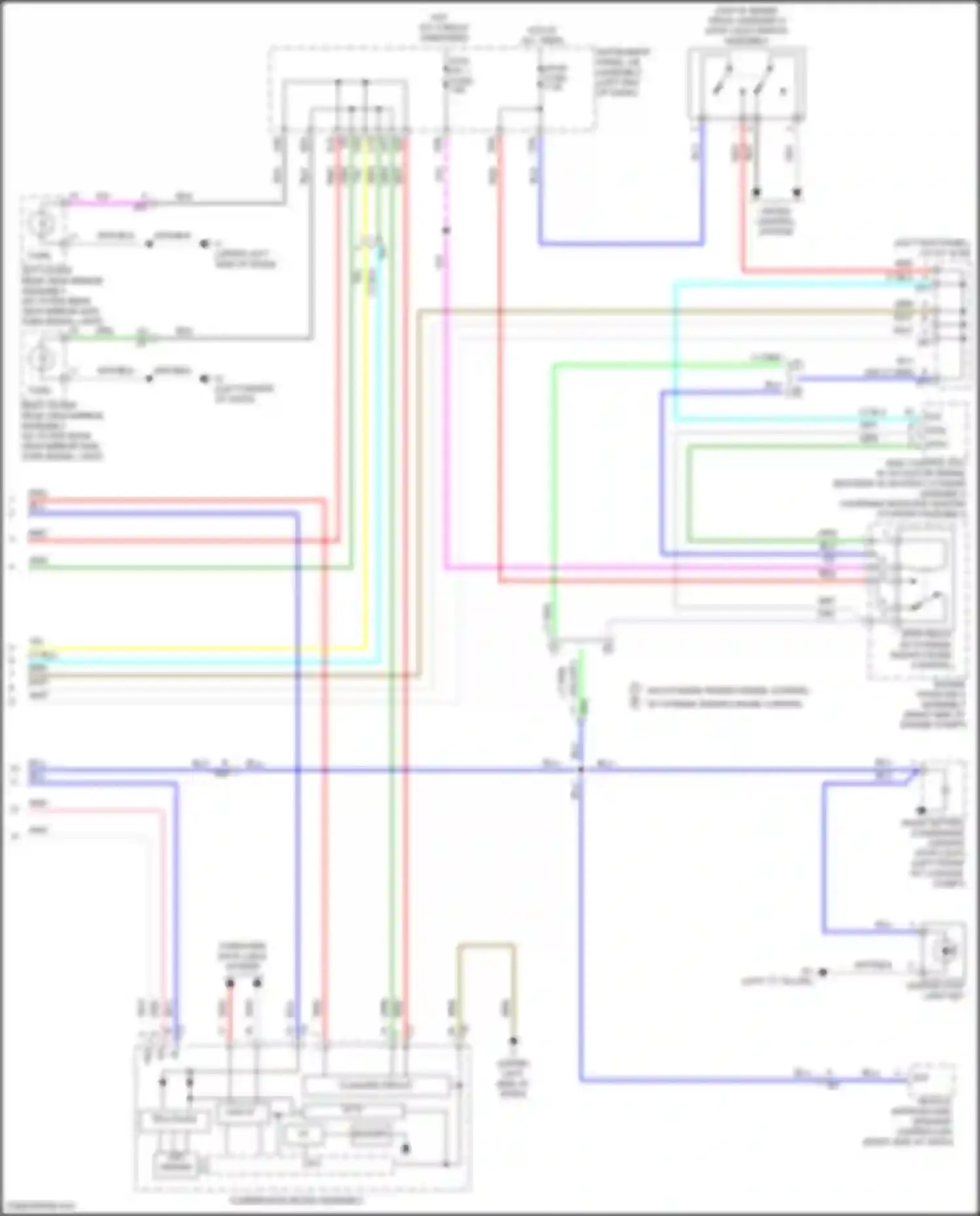 Wiring diagram w/ outer rear view mirror side turn signal light for Toyota Camry US Market XV50 facelift (2014-2017) (1 of 1)