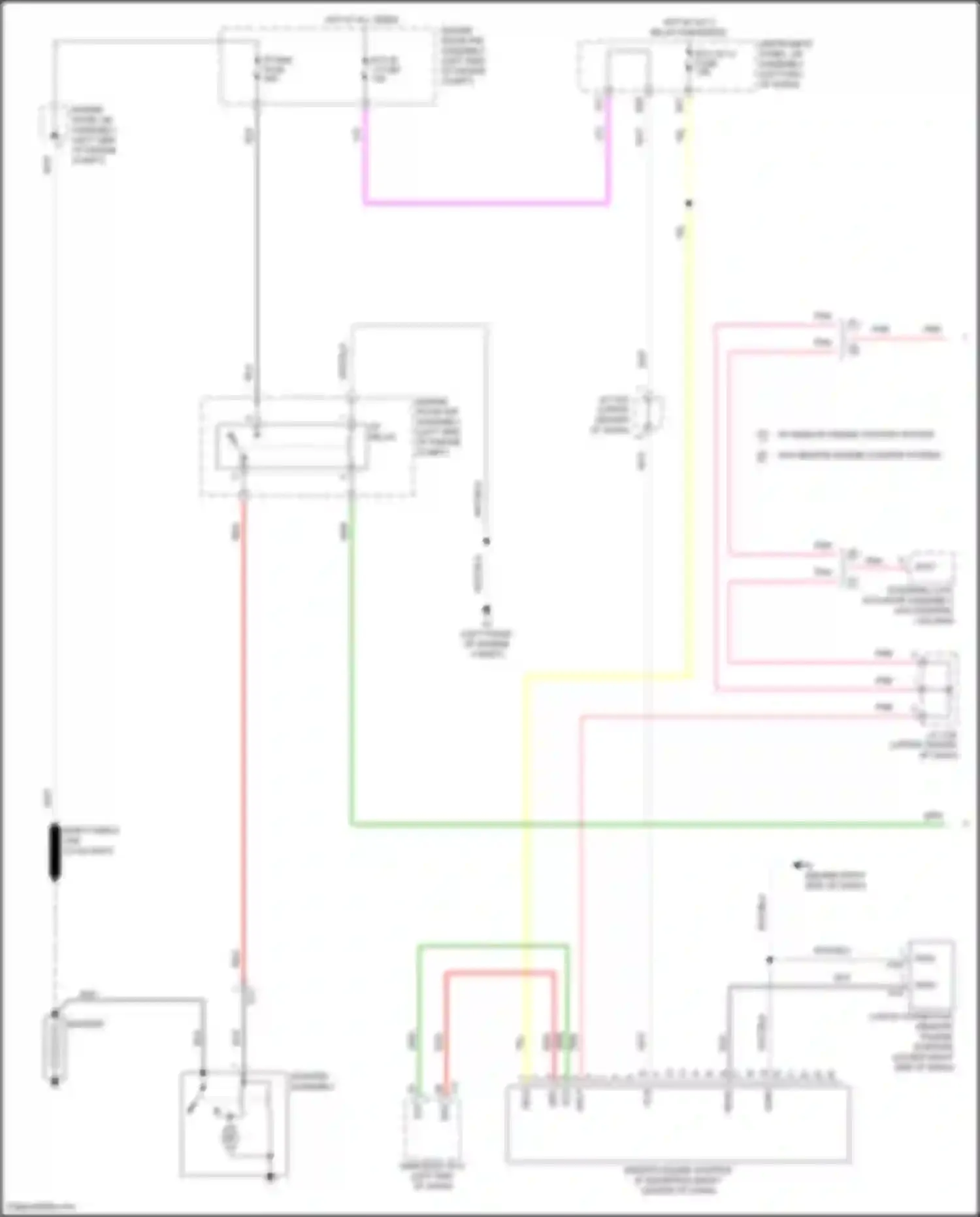 Wiring diagram w/o remote engine starter system for Toyota Camry US Market XV50 facelift (2014-2017) (1 of 1)
