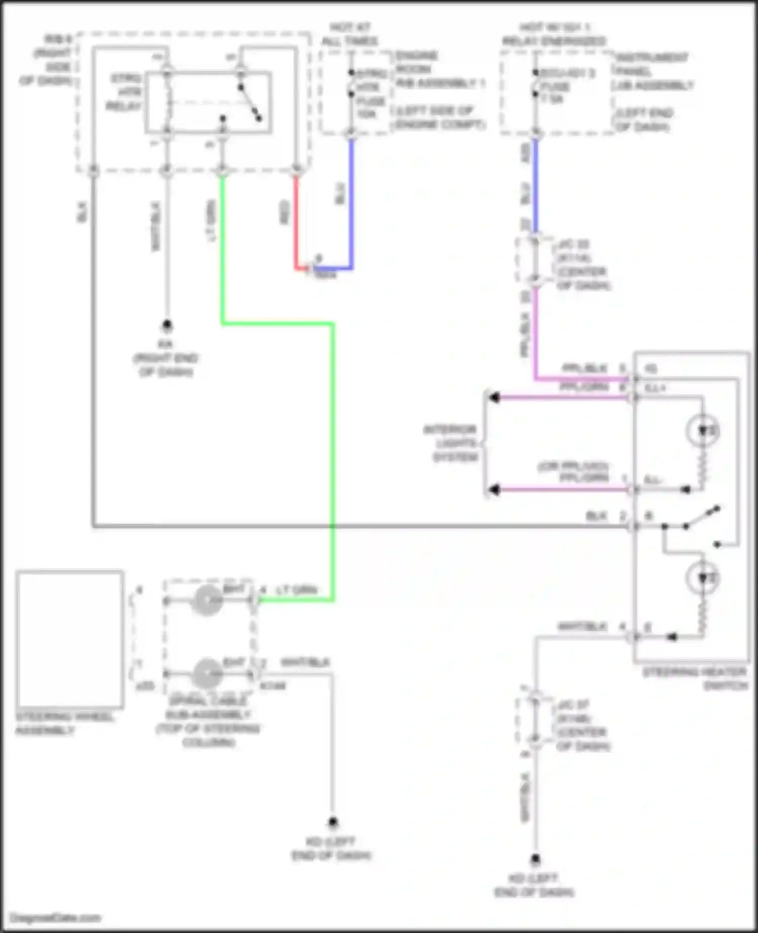 Camry US Market Toyota XV70 facelift (2020-2024): Heated steering wheel circuit