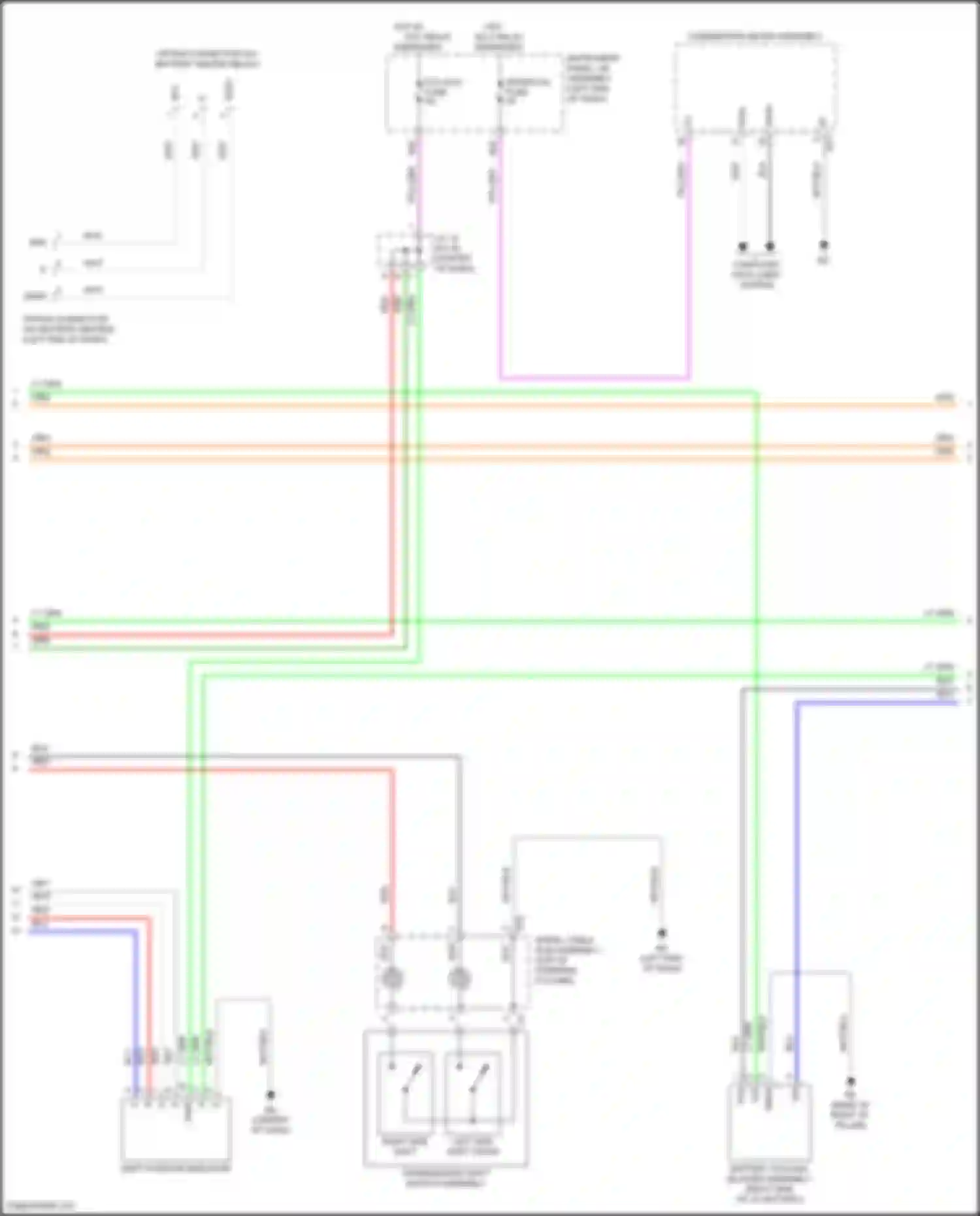 Camry US Market Toyota XV70 (2017-2020): Wiring diagram engine performance 2.5l hybrid, hybrid system circuit, lithium-ion battery (6 of 8)