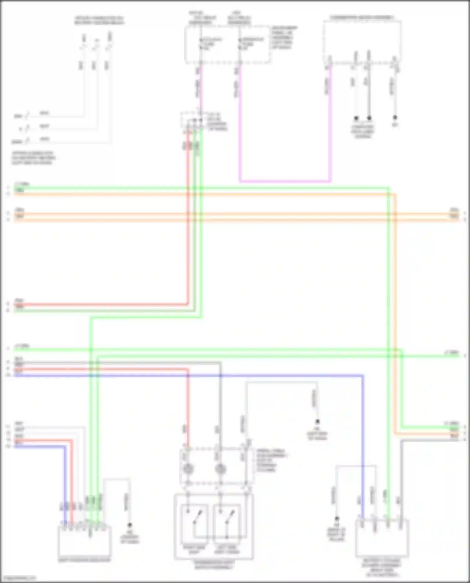 Camry US Market Toyota XV70 (2017-2020): Wiring diagram engine performance 2.5l hybrid, hybrid system circuit, nickel metal hydride battery (6 of 7)