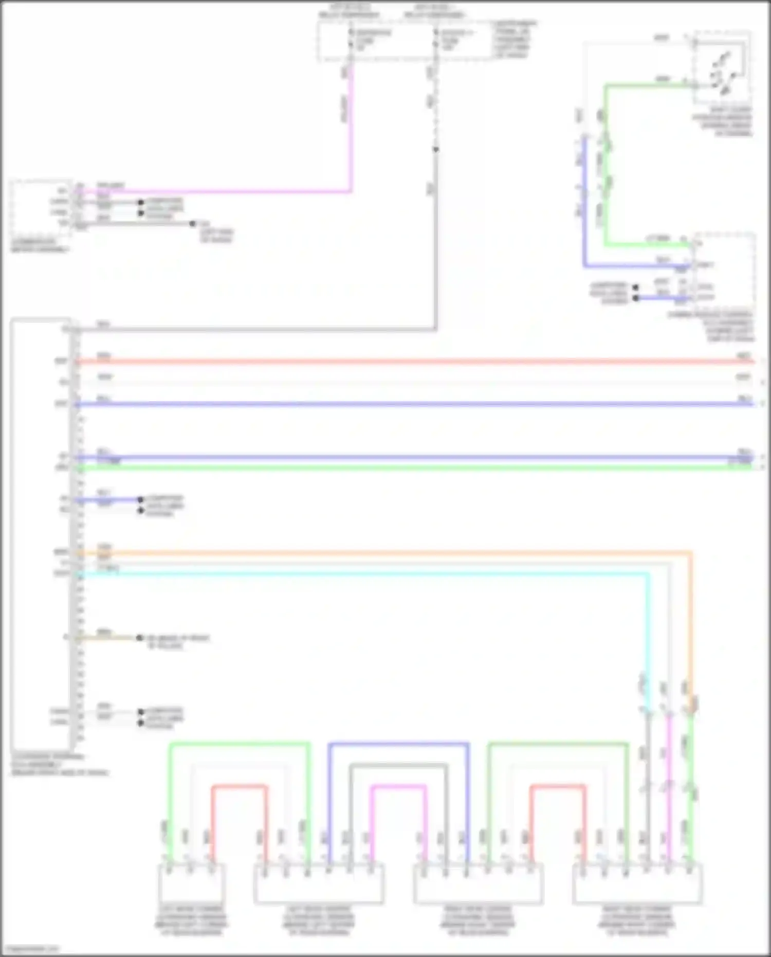 Camry US Market Toyota XV70 (2017-2020): Rear sonar circuit (1 of 2)