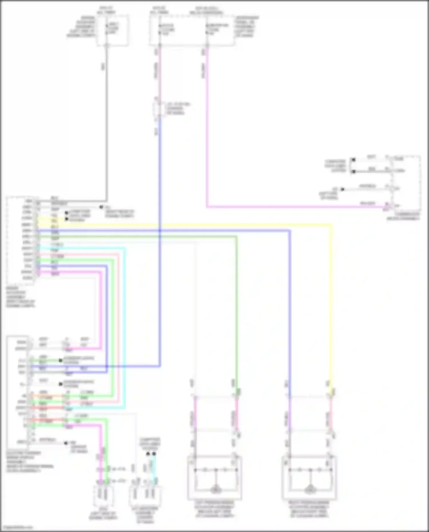 Camry US Market Toyota XV70 (2017-2020): Electric parking brake circuit, except hybrid