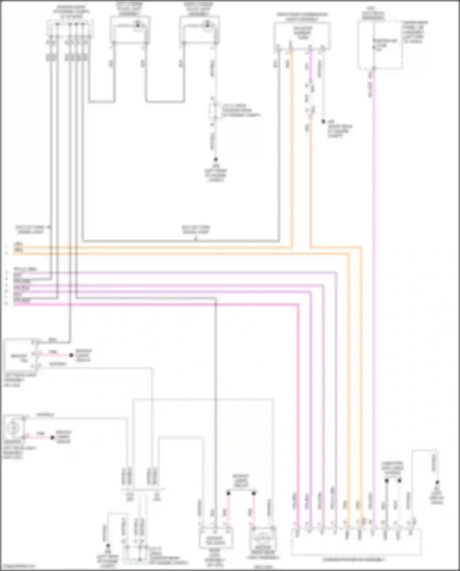 Wiring diagram backup right rear light assembly for Toyota Camry US Market XV70 (2017-2020) (2 of 2)