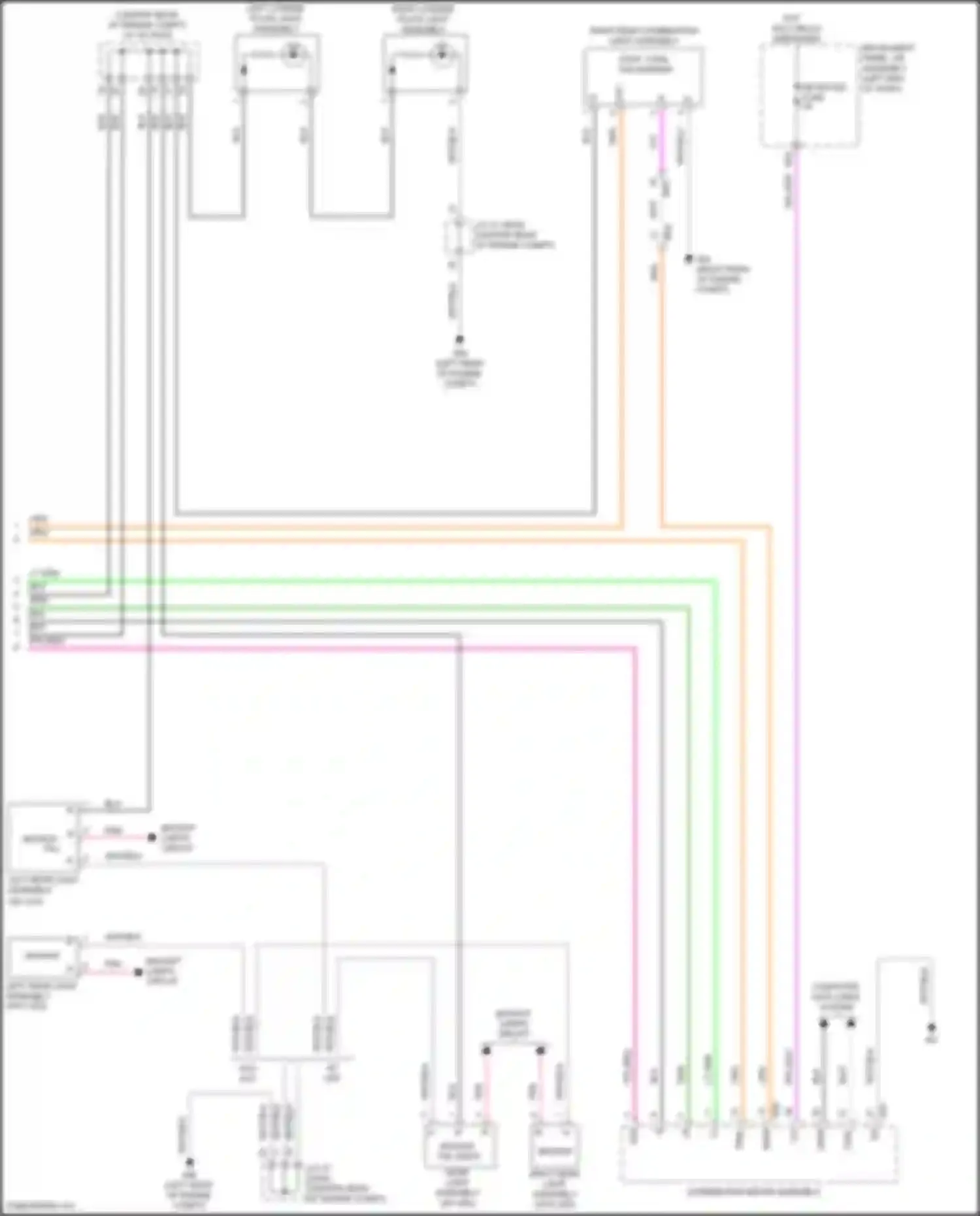 Wiring diagram combination meter assembly for Toyota Camry US Market XV70 (2017-2020) (4 of 55)