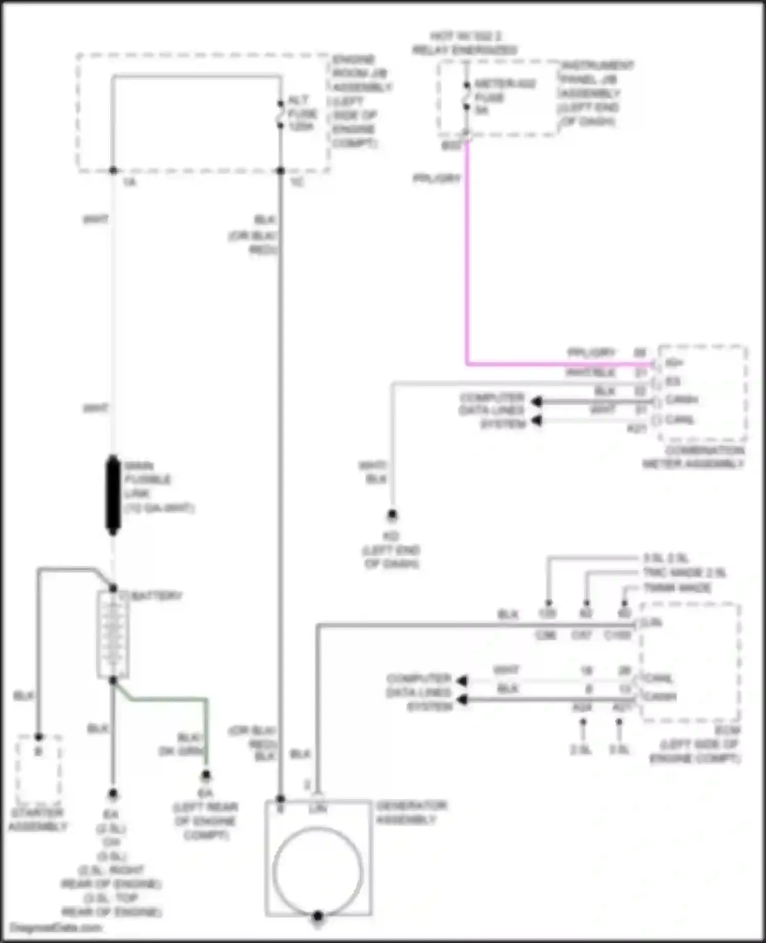 Wiring diagram combination meter assembly for Toyota Camry US Market XV70 (2017-2020) (42 of 55)