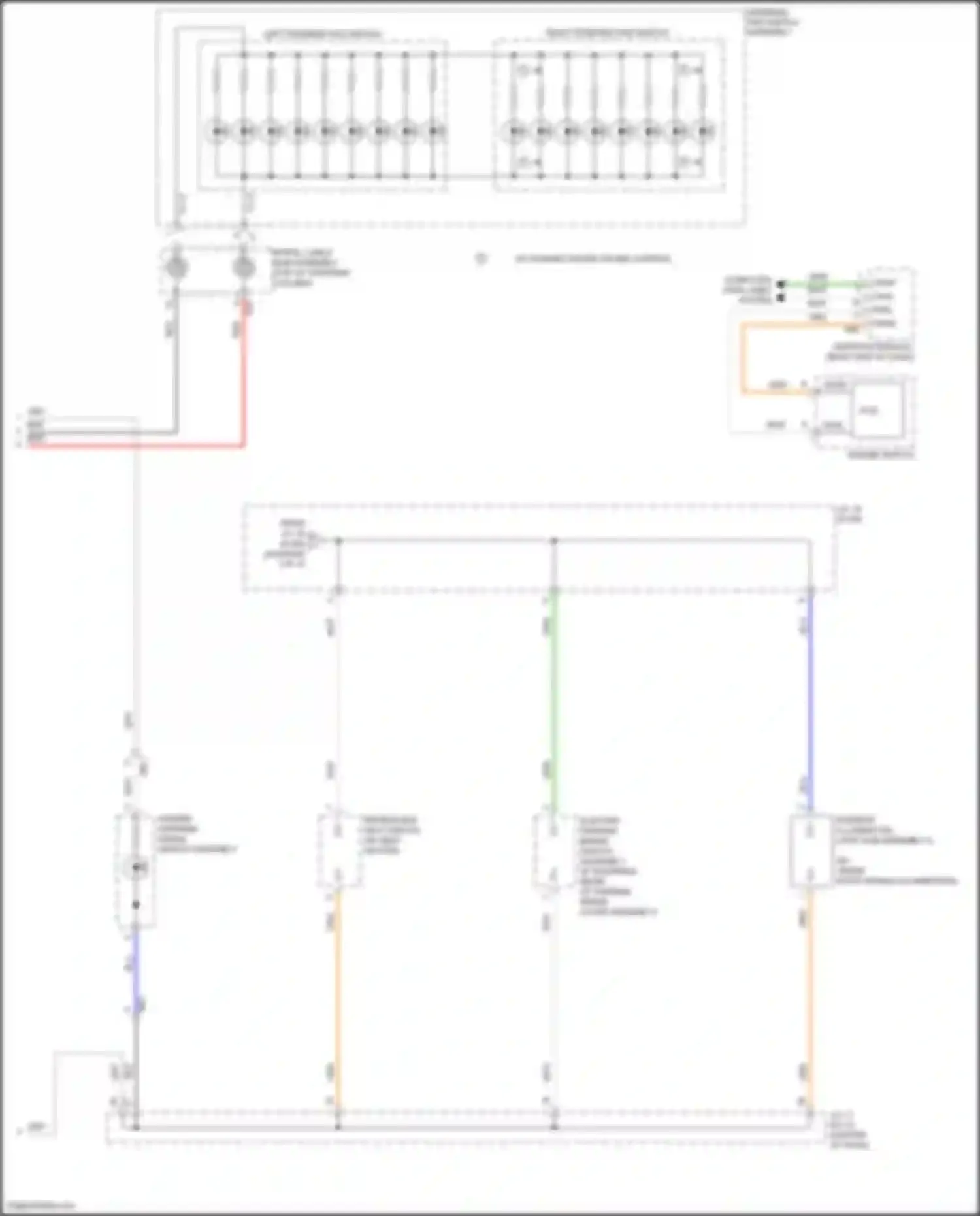 Wiring diagram hazard warning signal switch assembly for Toyota Camry US Market XV70 (2017-2020) (5 of 6)