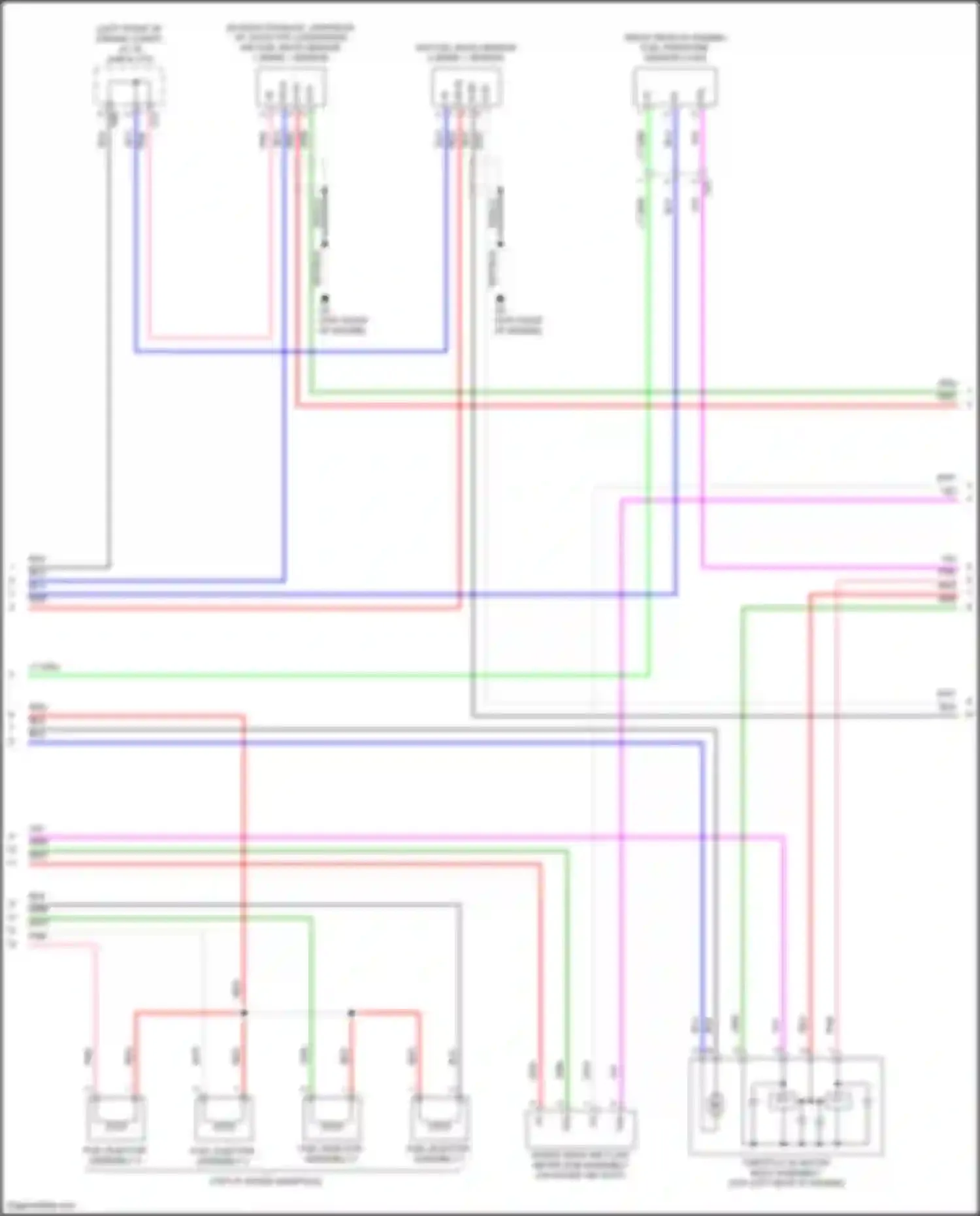Wiring diagram intake mass air flow meter sub-assembly for Toyota Camry US Market XV70 (2017-2020) (1 of 3)