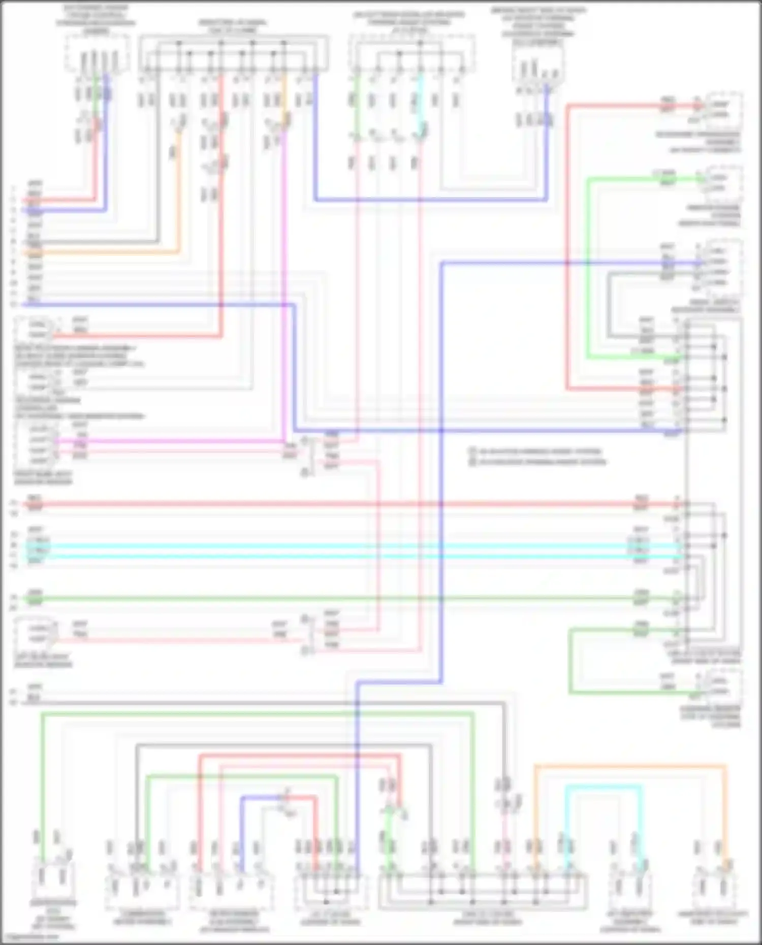 Wiring diagram left blind spot monitor sensor for Toyota Camry US Market XV70 (2017-2020) (2 of 5)